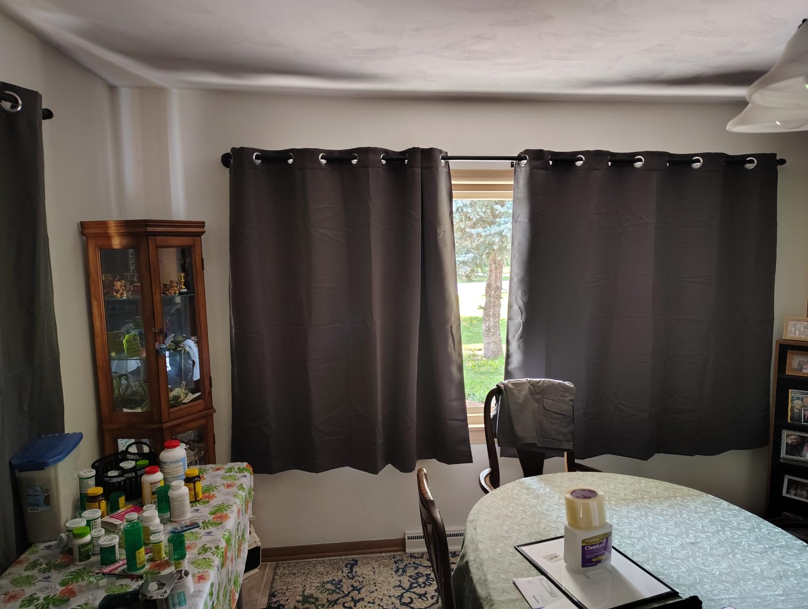 NICETOWN Grey Full Shade Curtain Panels, Pair of Energy Smart & Noise Blocking Out Blackout Drapes for Dining Room Window, Thermal Insulated Guest Room Lined Window Dressing (Gray, 52 x 84 inch) customer photo 1