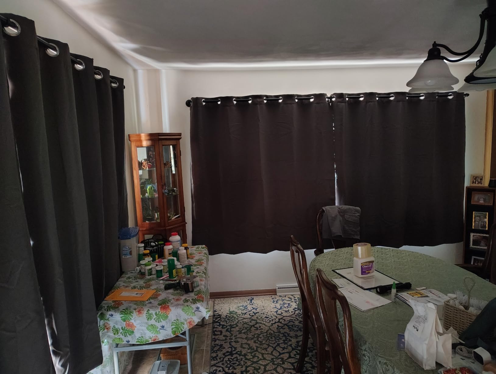 NICETOWN Grey Full Shade Curtain Panels, Pair of Energy Smart & Noise Blocking Out Blackout Drapes for Dining Room Window, Thermal Insulated Guest Room Lined Window Dressing (Gray, 52 x 84 inch) customer photo 2