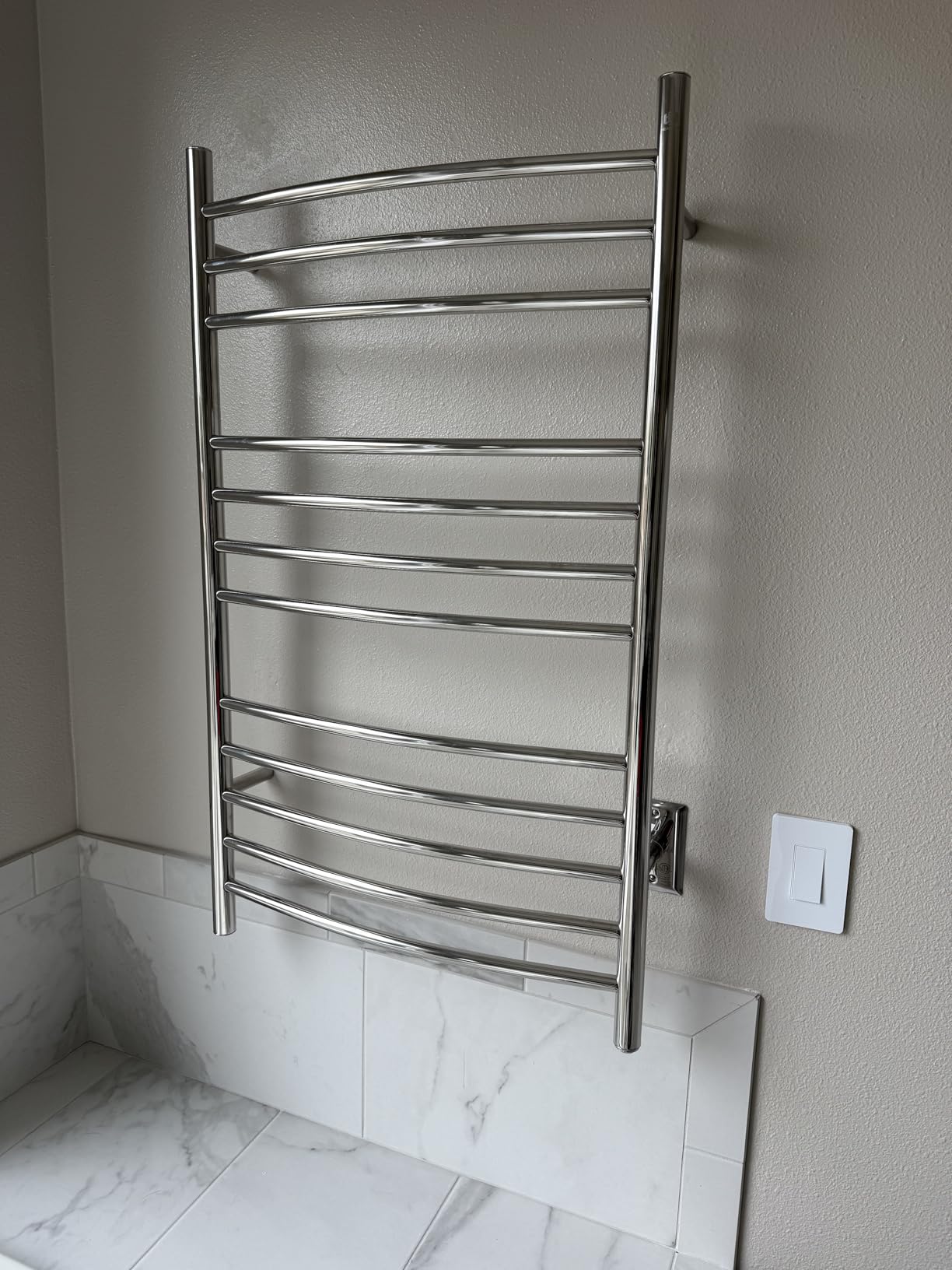 Towel Warmer, Heated Towel Rack, Plug-in/Hardwired, Brushed | 304 Stainless Steel Wall-Mounted Towel Warmer With Plug-In Or Hardwired Installation And Brushed Finish customer photo 2