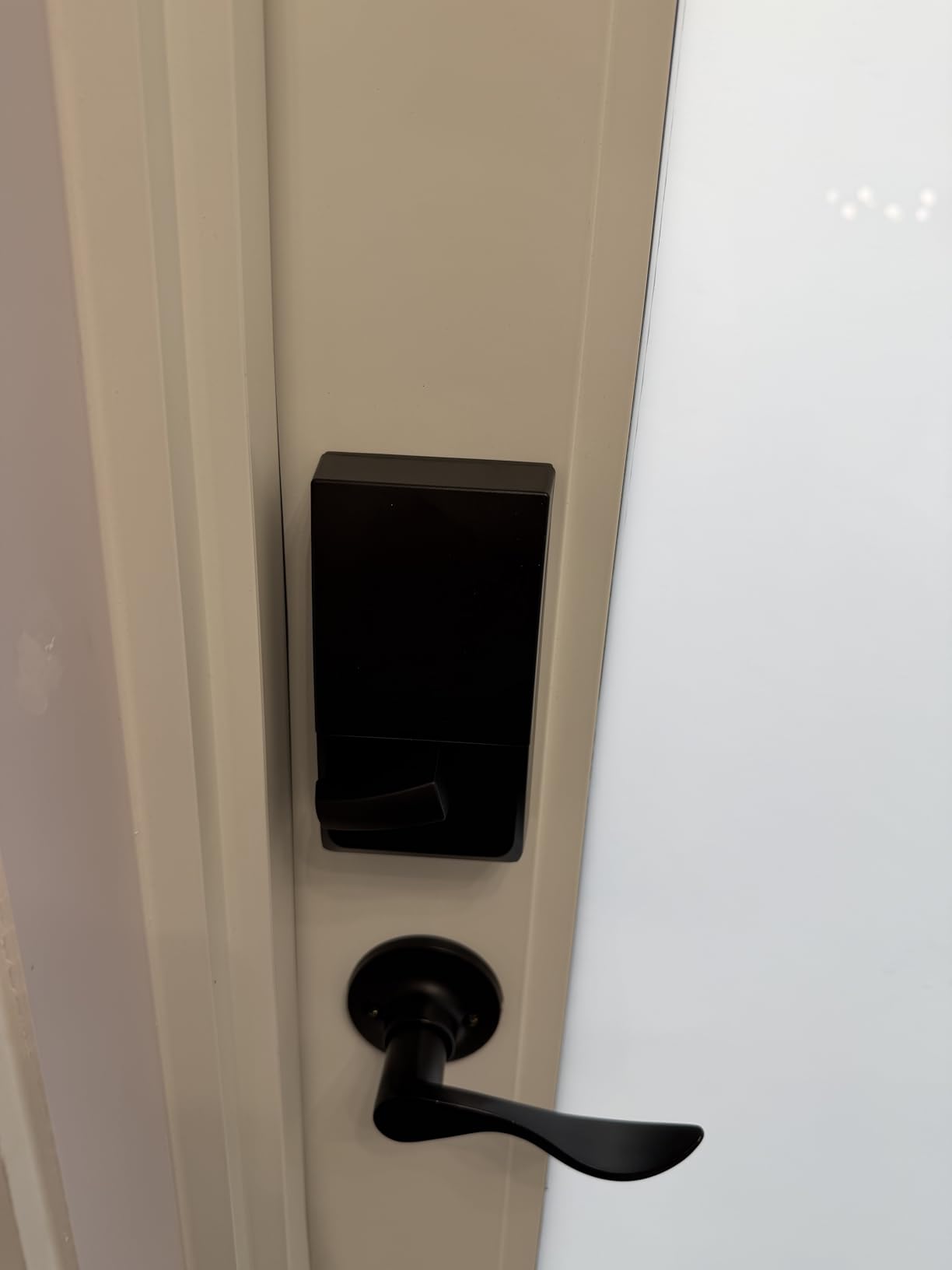 Schlage Encode Smart Wi-Fi Deadbolt Lock with Touchscreen Keypad, Keyless Front Door Entry, App Control, Alexa, Google Home and Airbnb Compatible, Satin Nickel, BE489WB CAM 619 customer photo 1