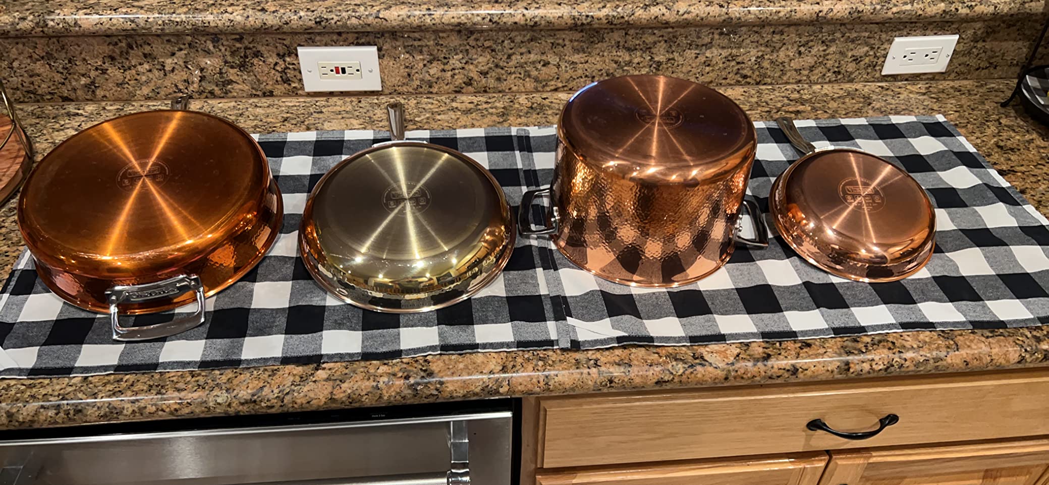 Viking 3-Ply Pots and Pans Set, 10 Piece Copper Kitchen Cookware with Glass Lids, Hammered Copper customer photo 2
