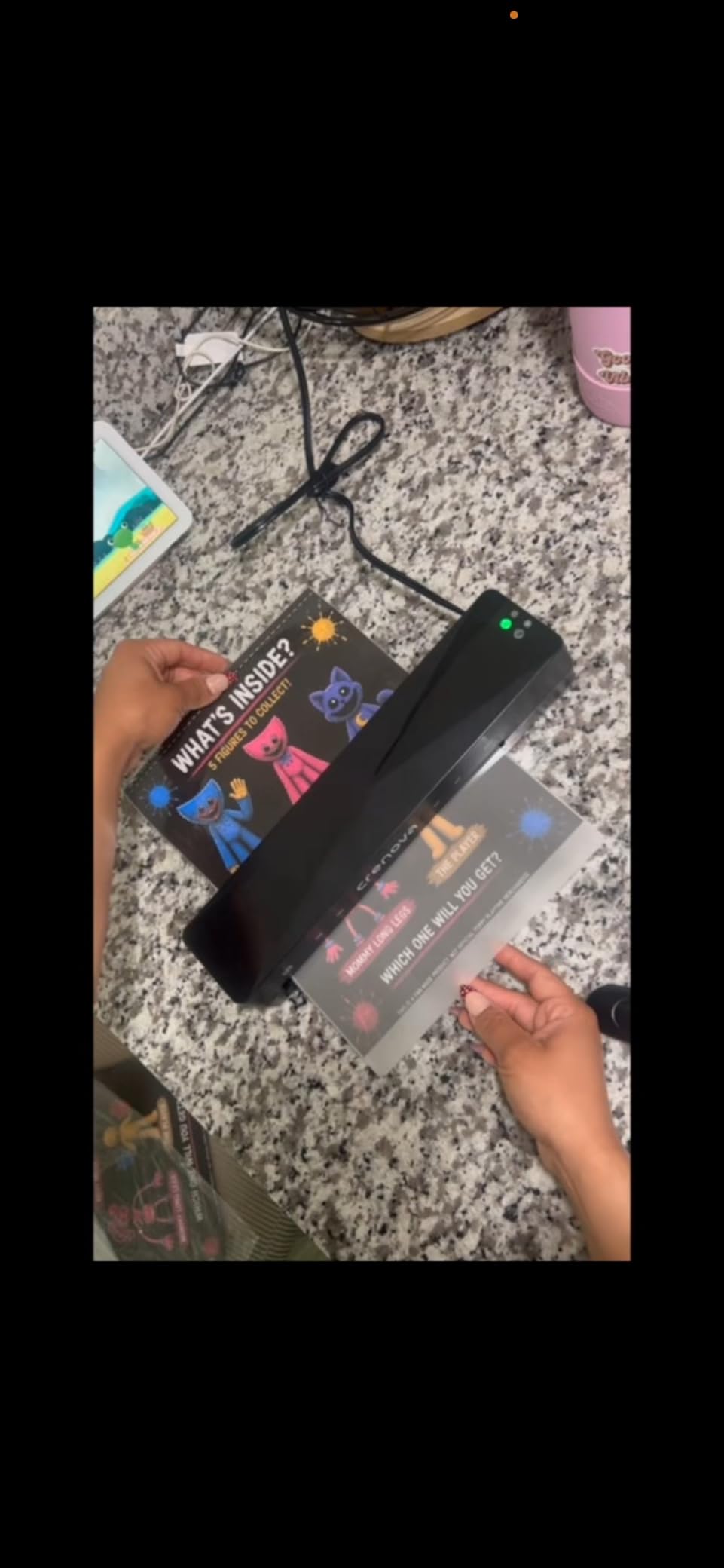Crenova Laminator Machine with 10 Laminating Sheets, A4 Laminating Machine Hot & Cold with Fast Warm Technology, Thermal Laminator 9 Inch for Home Office School Business Black customer photo 2