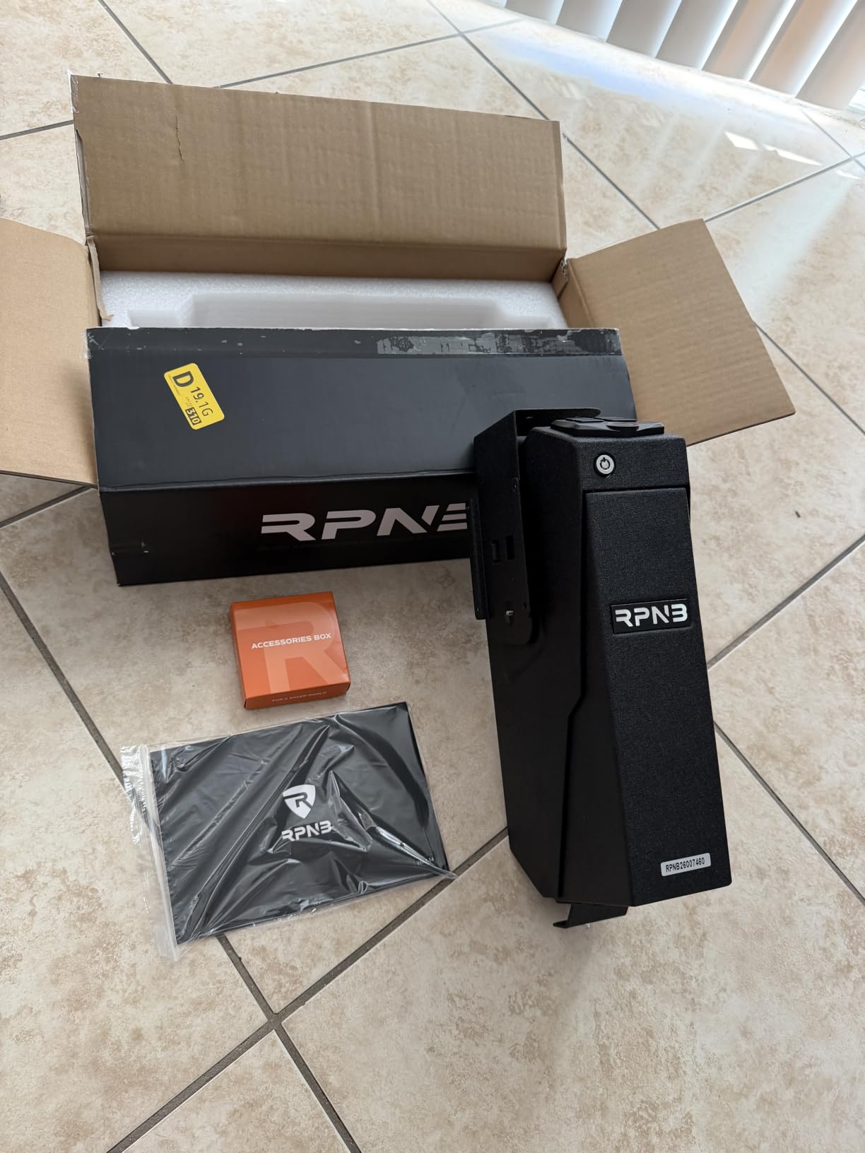 RPNB Mounted Gun Safe,California DOJ Certified Handgun Safe, Auto Open Lid Smart Pistol Safe with Biometric Fingerprint or Keypad Lock customer photo 2