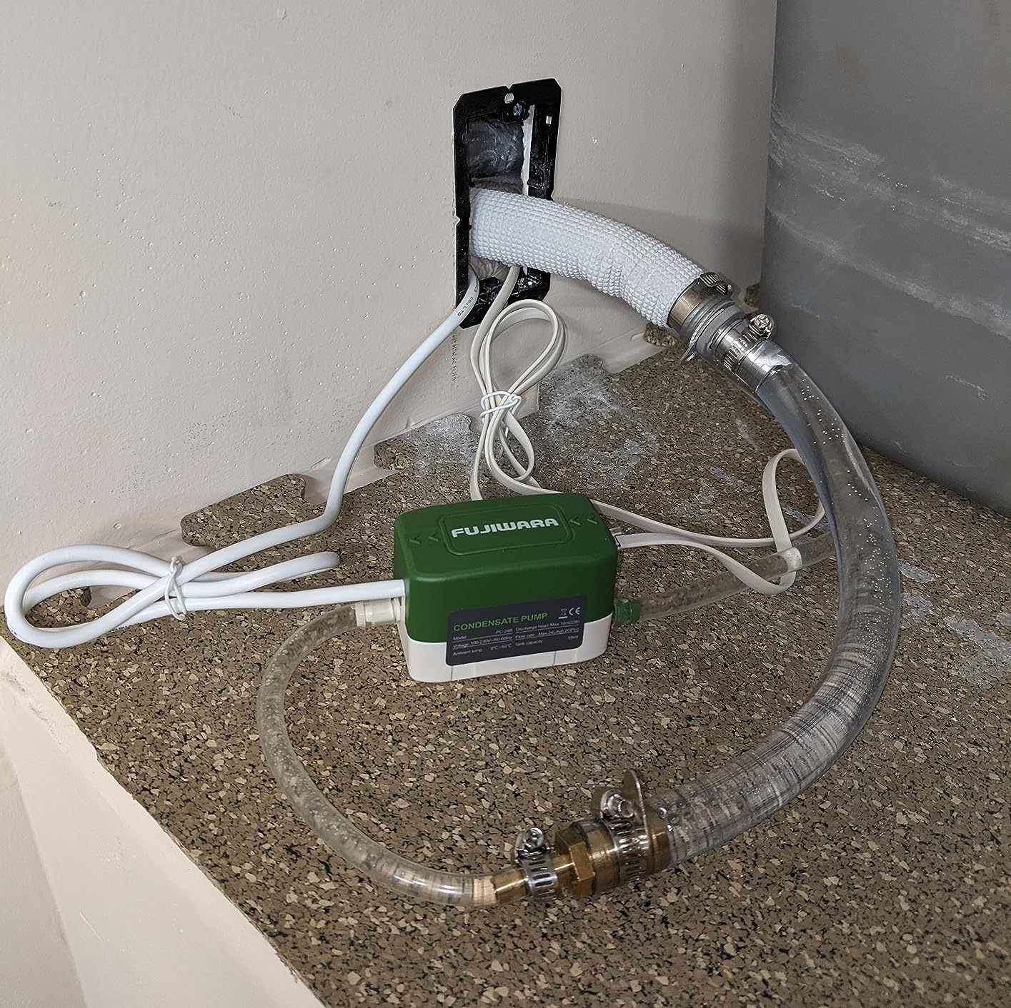 FUJIWARA Condensate Pump, Mini Split Automatic Condensation Drain Removal Quiet Pump, for HVAC, Air Conditioner, Dehumidifier, Furnance, Ice Maker, Suitable for A/C 1-3HP 2200W (FUJ-24S) customer photo 2