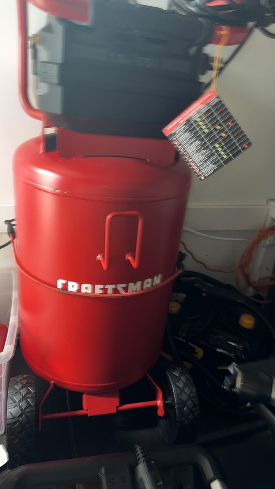 Craftsman Air Compressor, 20 Gallon Oil-Free 1.8 HP Max 175 PSI Pressure Two Quick Couplers (CMXECXA0232043) customer photo 1