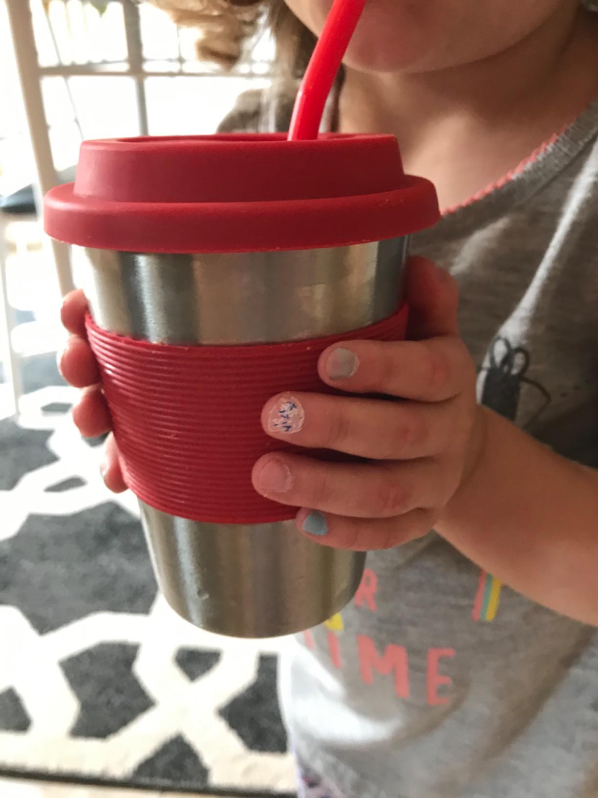 Stainless Steel Kids Cups, 5 Pack Colorful Drinking Tumbler Sippy Cup | 12oz Water Cups with Colored Silicone Sleeves Lids and Straws Metal Mugs for Toddlers, Children and Adults customer photo 1