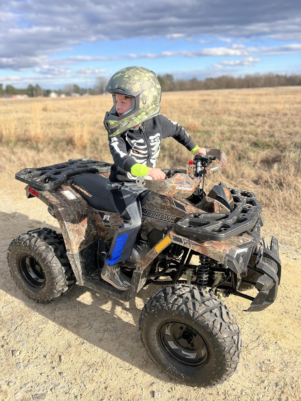 GLX GX623 Youth ATV & Dirt Bike Helmet Combo, DOT | Adult-Level Safety for Kids: Premium, full-grown protection engineered into a comfortable, youth-sized package customer photo 2