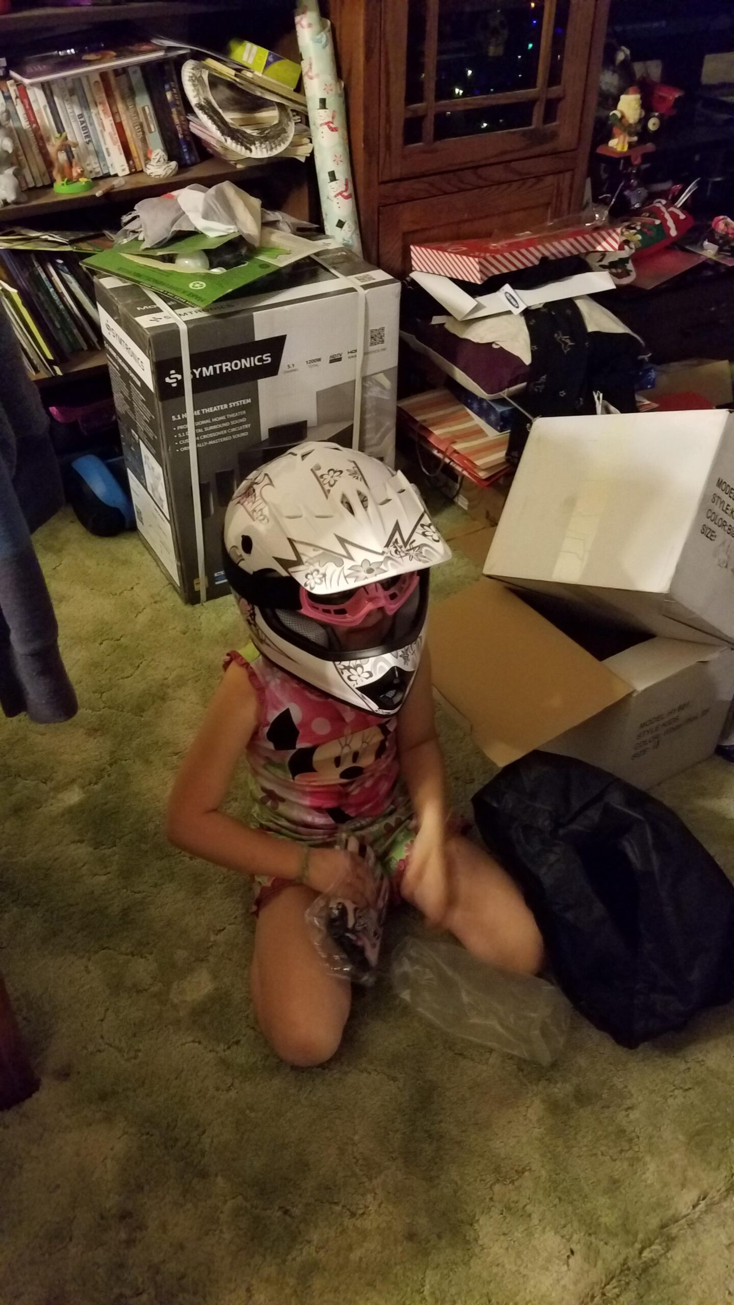 TCT-MOTORPARTS DOT Kids Youth Motocross Helmets ATV Off-Road Dirt Bike Motorcycle Full Face Blue Skull Helmet+Gloves+Goggles Small customer photo 2