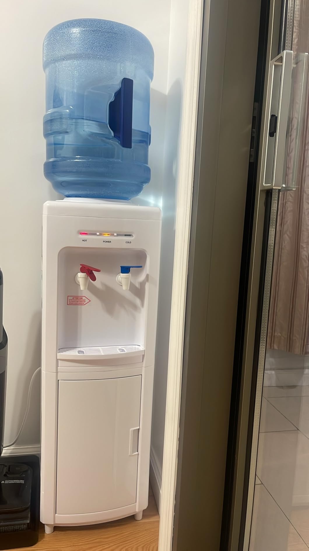 COSTWAY Water Cooler Dispenser for 3-5 Gallon Bottle | Top Loading Hot and Cold Water Dispenser with Storage, Child Lock, Water Cooler with Compression Refrigeration Technology customer photo 1