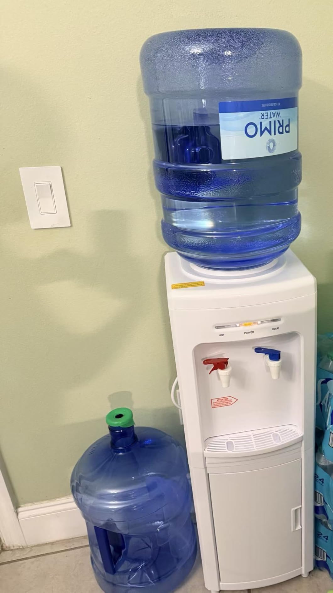 COSTWAY Water Cooler Dispenser for 3-5 Gallon Bottle | Top Loading Hot and Cold Water Dispenser with Storage, Child Lock, Water Cooler with Compression Refrigeration Technology customer photo 2