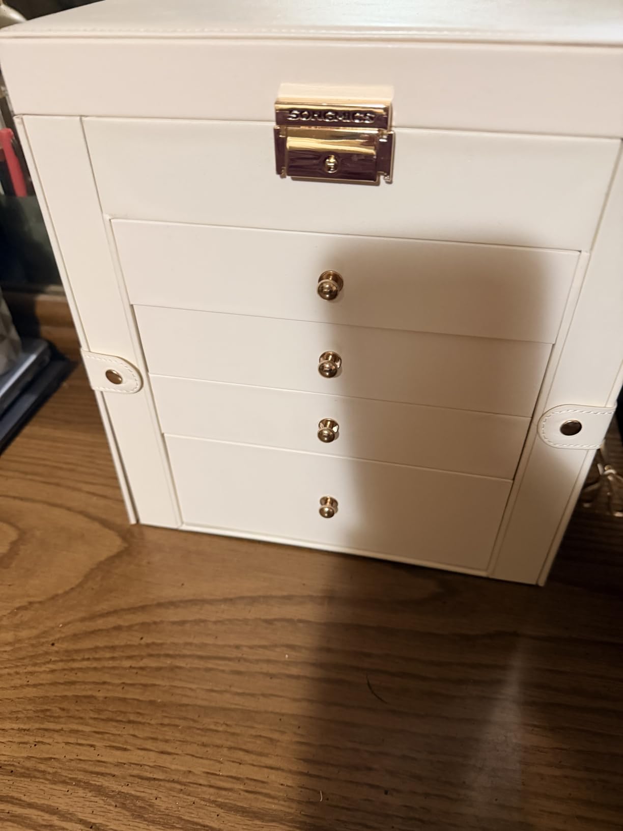 SONGMICS Jewelry Box Organizer, 6-Layer with 5 Drawers, White | Jewelry Storage Case with Lock and Mirror, Large Storage Capacity customer photo 1