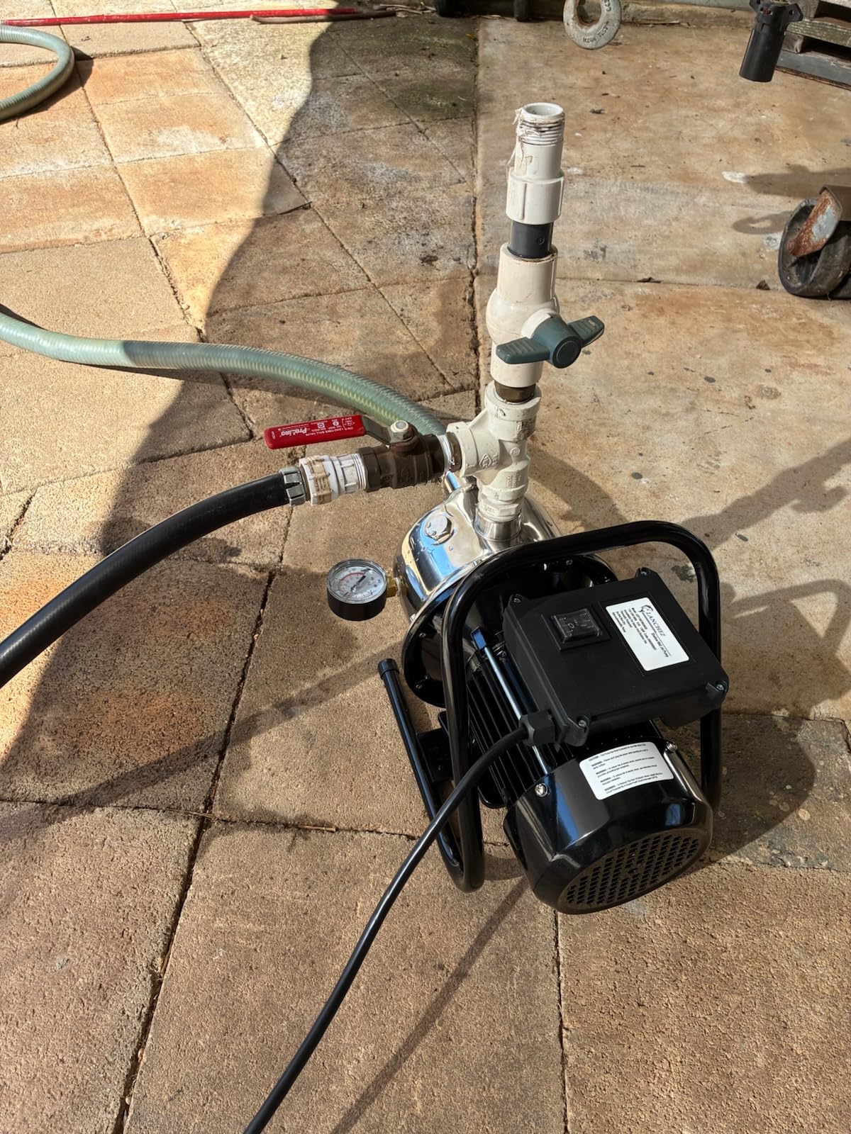 LANCHEZ 1.6 HP Shallow Well Pump, 1500 GPH Stainless Steel Water Transfer Pump, 115V Garden Irrigation Pump, Water Booster Jet Pump for Home Garden Lawn Farm, Silver customer photo 1
