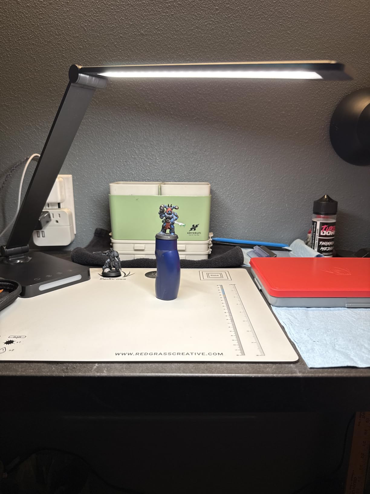 LED Desk Lamp with USB Ports, Touch Desk Lamps for Home Office with 5 Color Modes, 3 Brightness Desk Light with Small Night Light, Reading Lamp Table Lamp for Bedroom Bedside Study Black (with adapter) customer photo 1