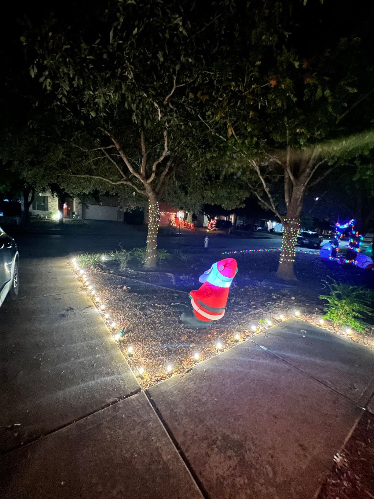 Christmas Pathway Lights Outdoor, 26 FT Connectable C9 LED Christmas Lights Outdoor, Waterproof String Lights with 20 Led Lights and Stakes, Christmas Decorations for Walkway Driveway, Warm White customer photo 2