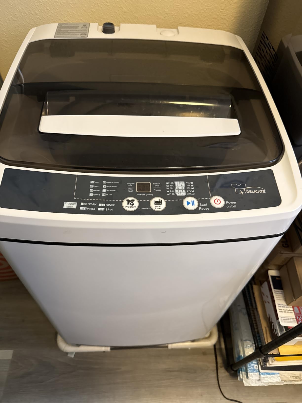 Giantex Full Automatic Washing Machine, 2 in 1 Portable Laundry Washer 1.5Cu.Ft 11lbs Capacity Washer and Spinner Combo 8 Programs 10 Water Levels Energy Saving Top Load Washer for Apartment Dorm customer photo 1