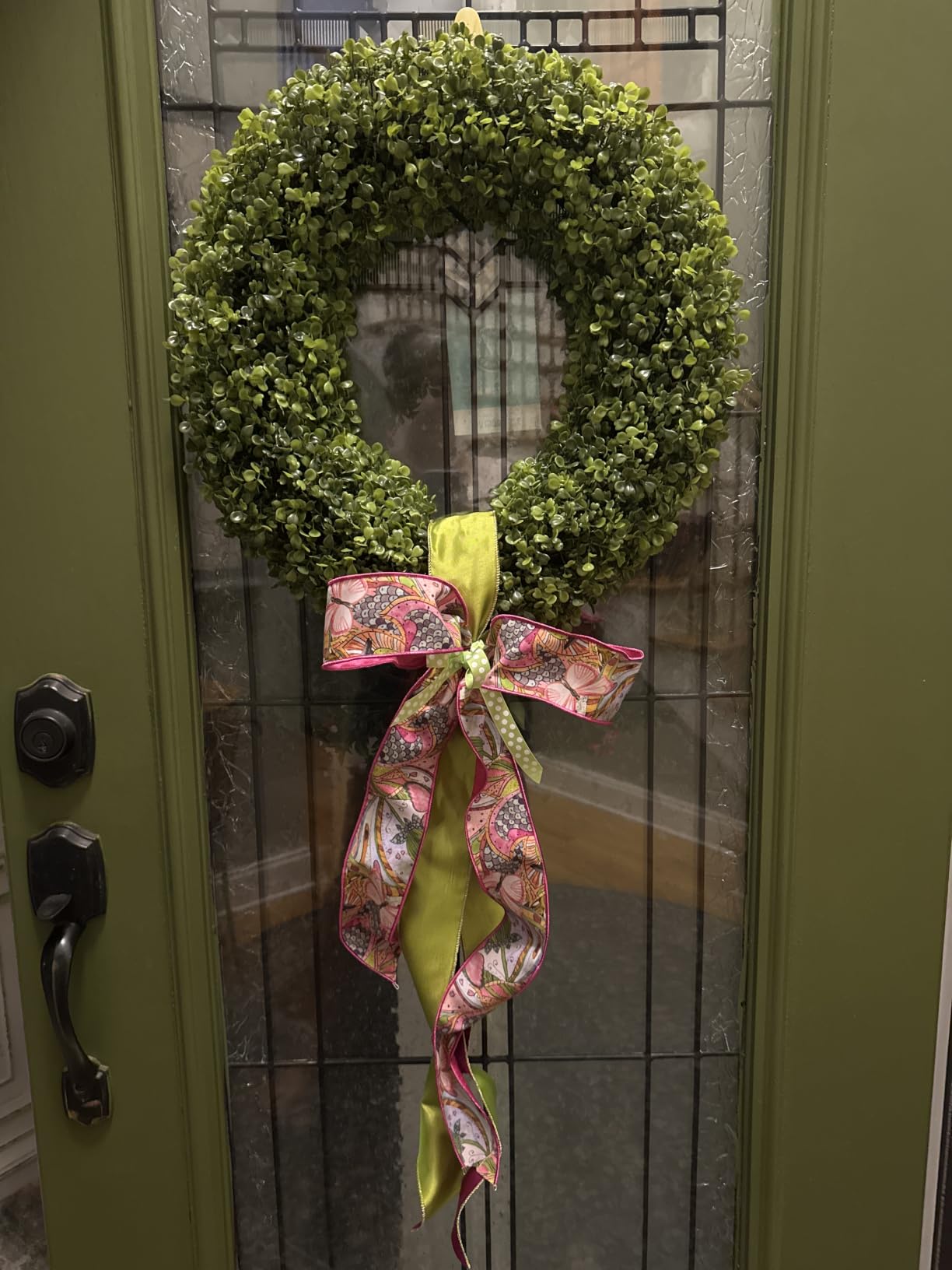 Boxwood Wreath 20 Inch for Front Door Greenery Wreath Outdoor/Indoor All Year Round Farmhouse Decorations customer photo 1