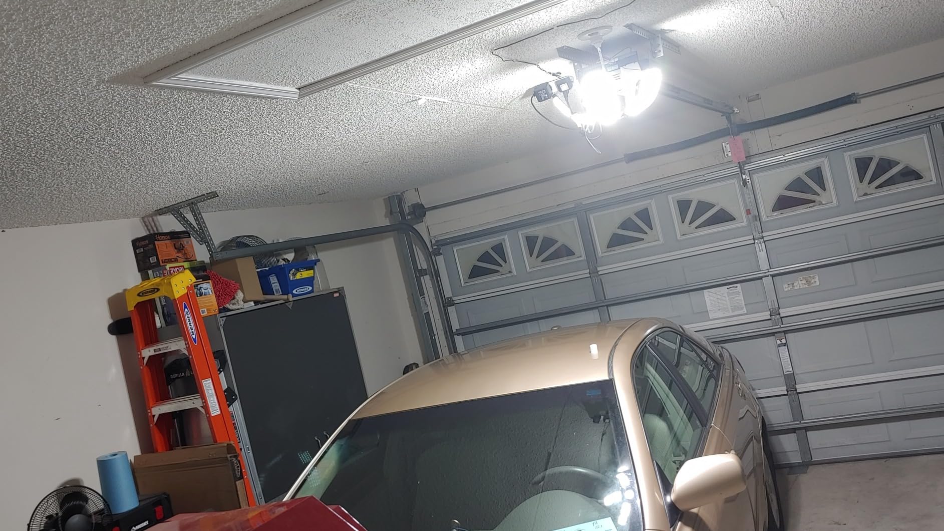 Nexillumi 2-Pack Led Garage Light 180W, 36000LM Garage Lights Ceiling LED with E26/E27 Medium Base, 6000K Deformable LED Shop Lights with 10+1 Adjustable Panels for Garage, Workshop, Attic, Basement customer photo 1