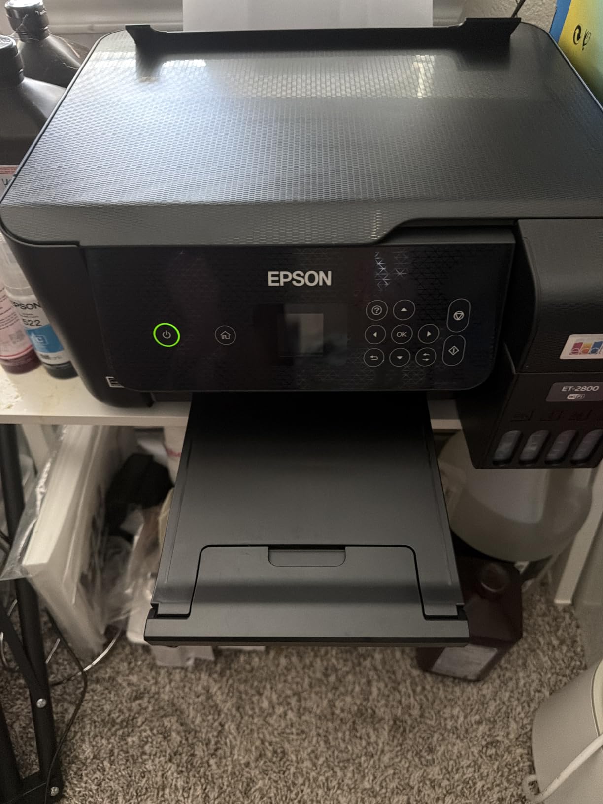 Epson EcoTank ET-2800 Wireless Color All-in-One Supertank Printer - Black | Cartridge-free print, scan, copy; up to 10 ppm, borderless photo printing customer photo 1
