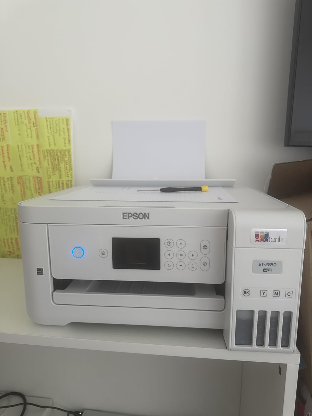 Epson EcoTank ET-4850 Wireless All-in-One Cartridge-Free Supertank with Scanner Copier, Fax, ADF and Ethernet, The Printer Office Printer - White customer photo 1