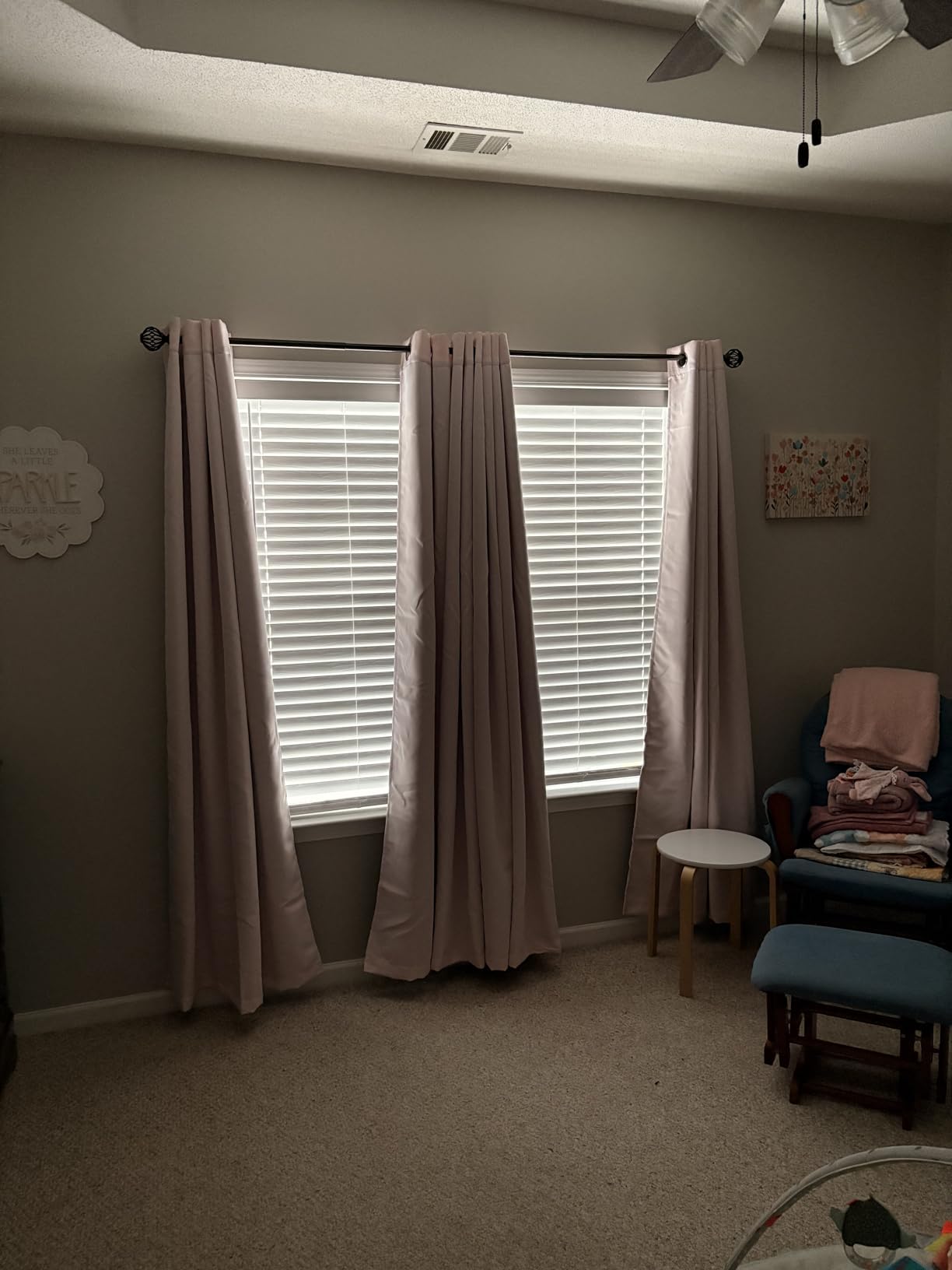 100% Blackout Curtains 52 x 95 Inch/White Curtains 2 Panels with Black Lining Room Darkening Thermal Insulated Bedroom Curtains customer photo 1