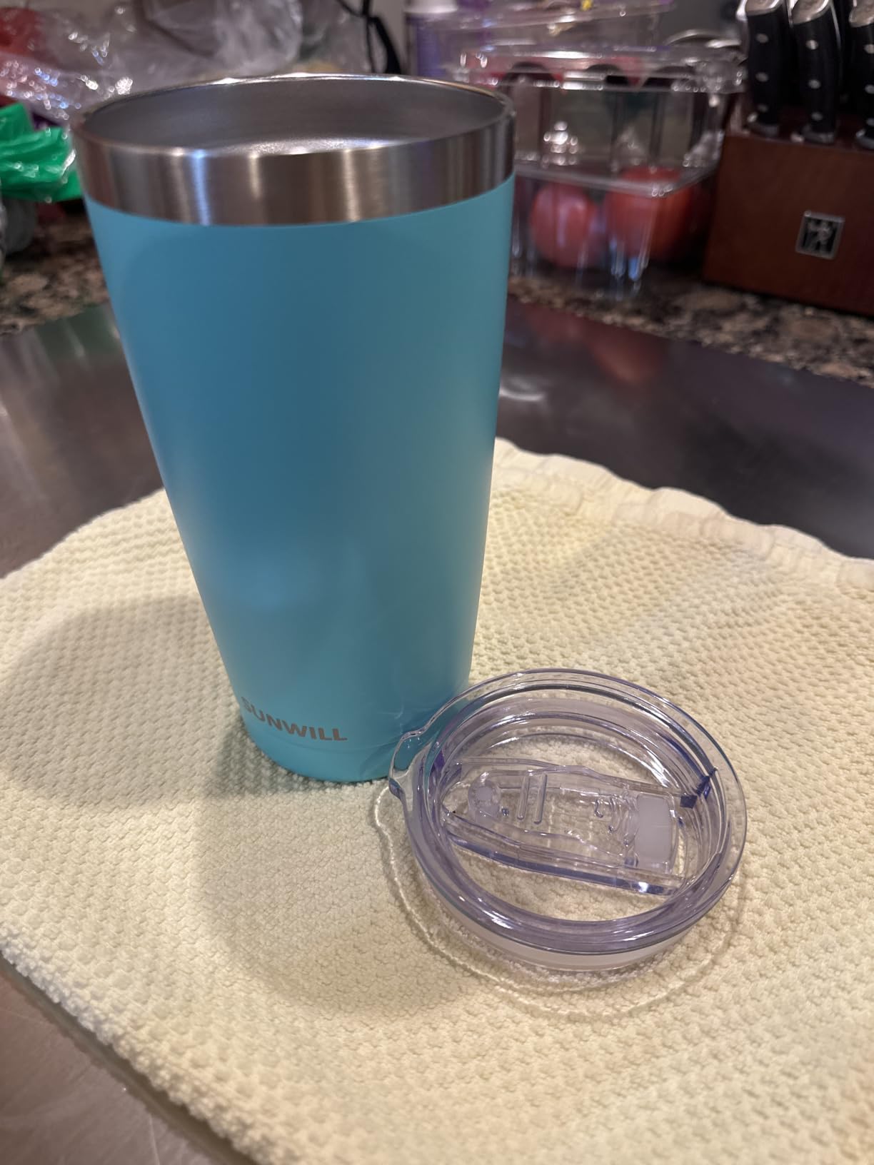 SUNWILL Travel Coffee Mug with Lid, 20 oz Tumbler Set of 2, Insulated Stainless Steel Cup for Water, Tea, Powder Coated Sakura & Mint customer photo 2