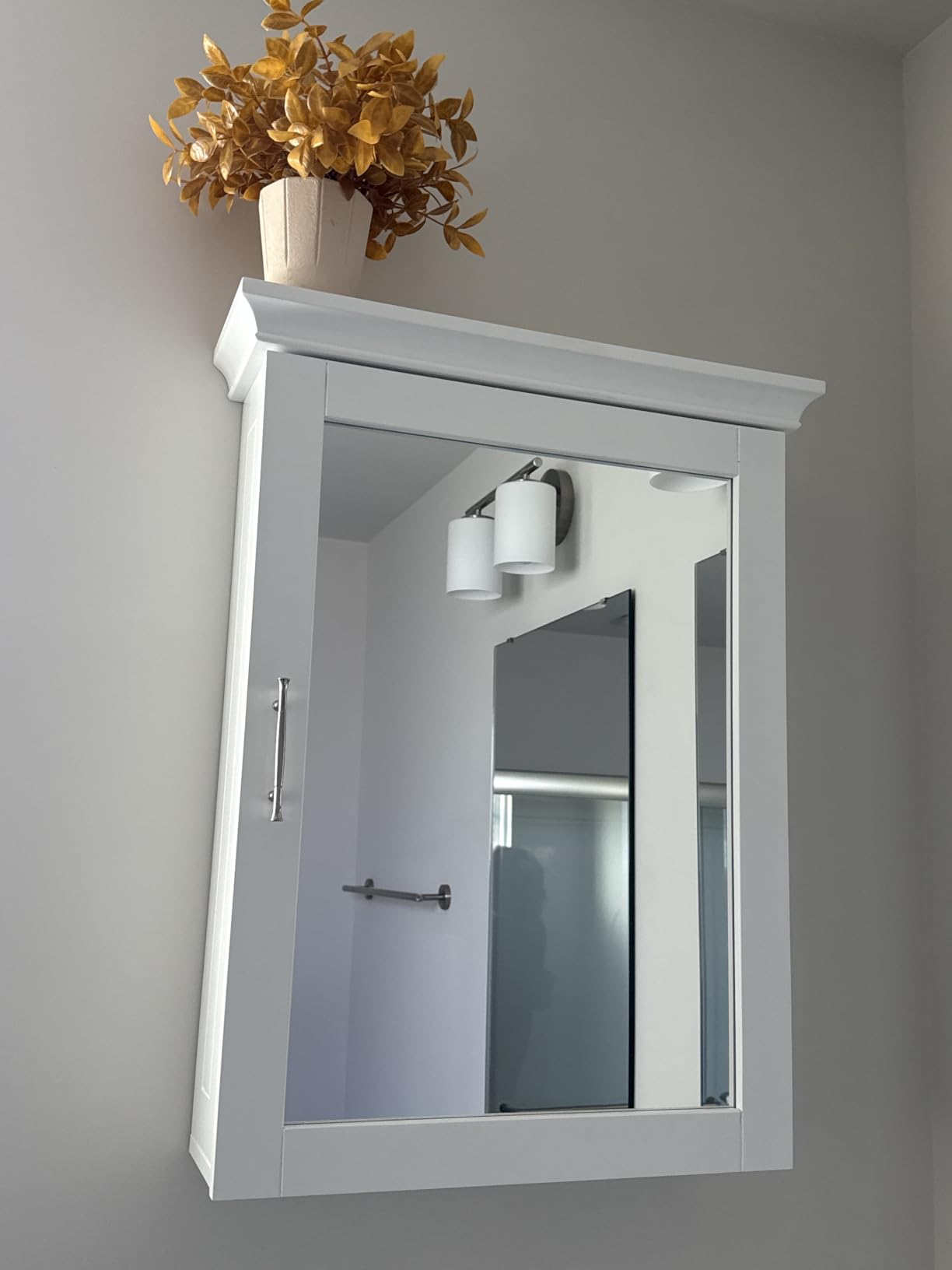 RiverRidge Somerset Bathroom Wall Mount Medicine Cabinet with Mirror, White | Bath Storage Cabinet with Adjustable Interior Shelf and Soft Close Hinges customer photo 1