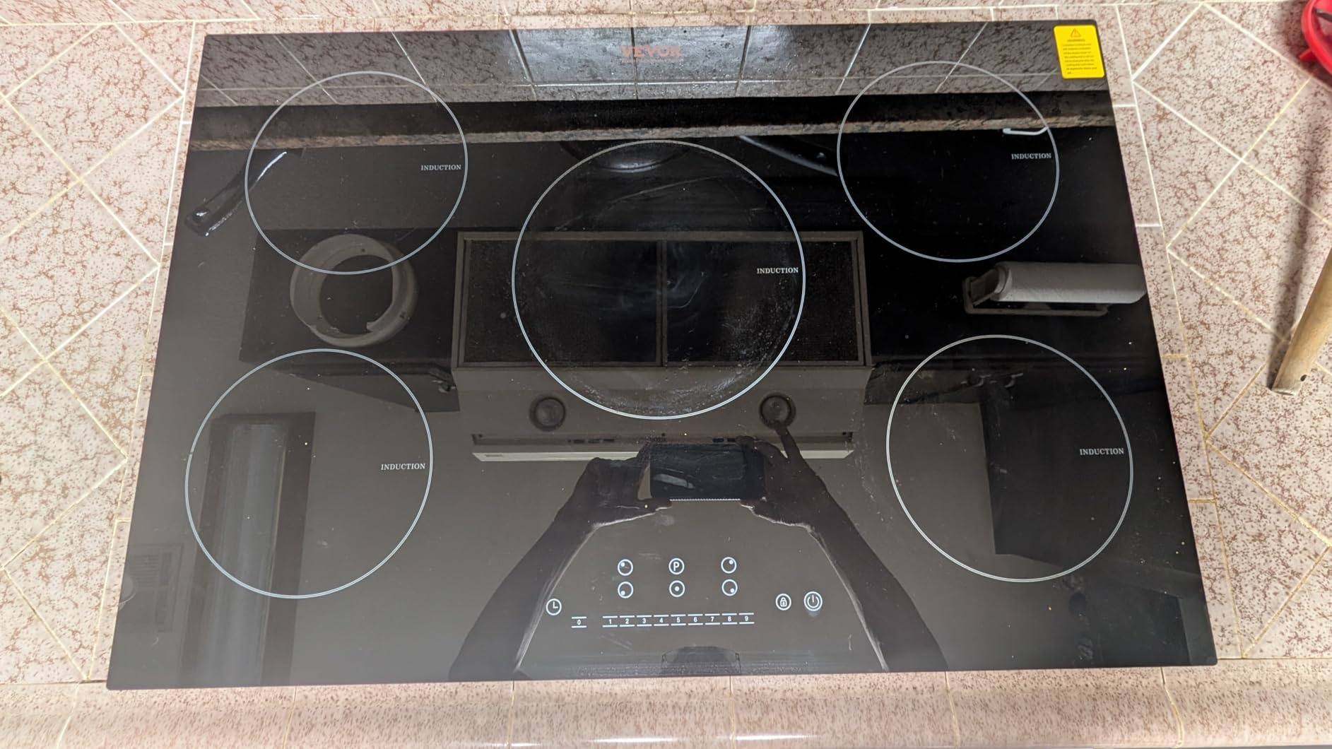 VEVOR Built-in Induction Electric Stove Top 30 Inch, 5 Burners Electric Cooktop, 9 Power Levels & Sensor Touch Control, Easy to Clean Ceramic Glass Surface, Child Safety Lock, 240V customer photo 1