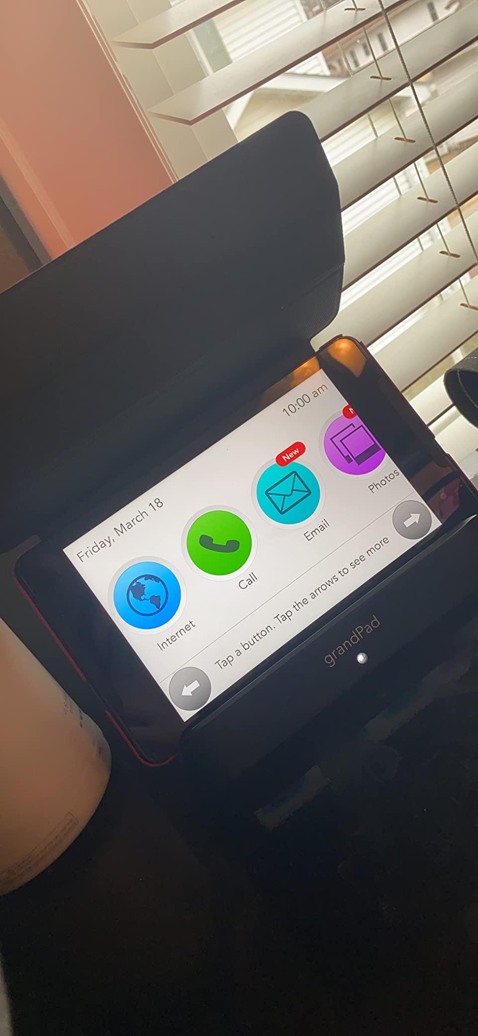 GrandPad Easy to Use Tablet & Phone for Seniors [Locked - Not Compatible with Other Wireless Carriers - Requires a Plan] | Simple, secure tablet with video calling, family photo sharing, games, and built-in scam protection. customer photo 1