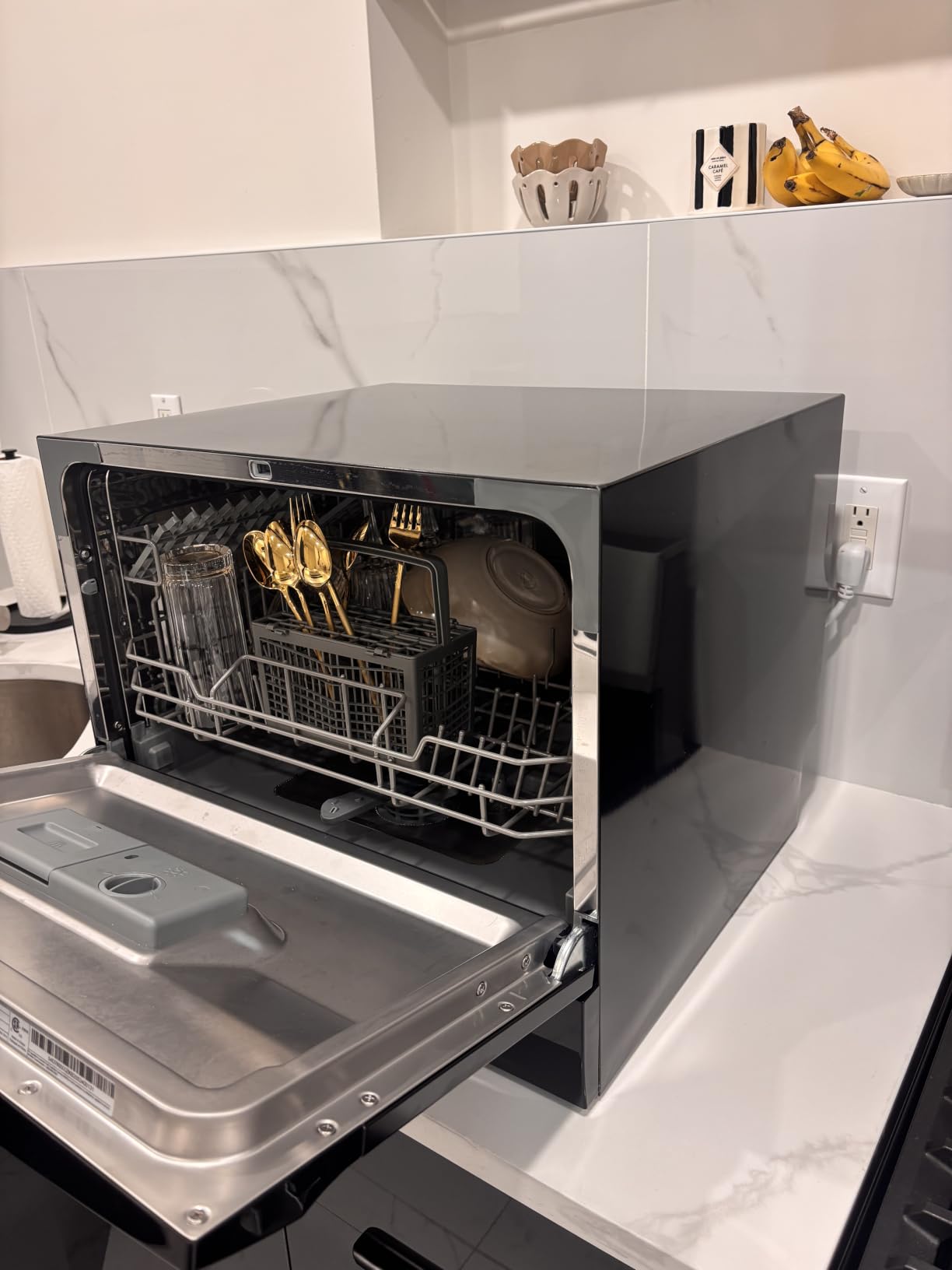 COMFEE’ Countertop Dishwasher, Energy Star Portable Dishwasher, 6 Place Settings & 8 Washing Programs, Speed, Baby-Care, ECO& Glass, Dish Washer for Dorm, RV& Apartment, Black customer photo 1
