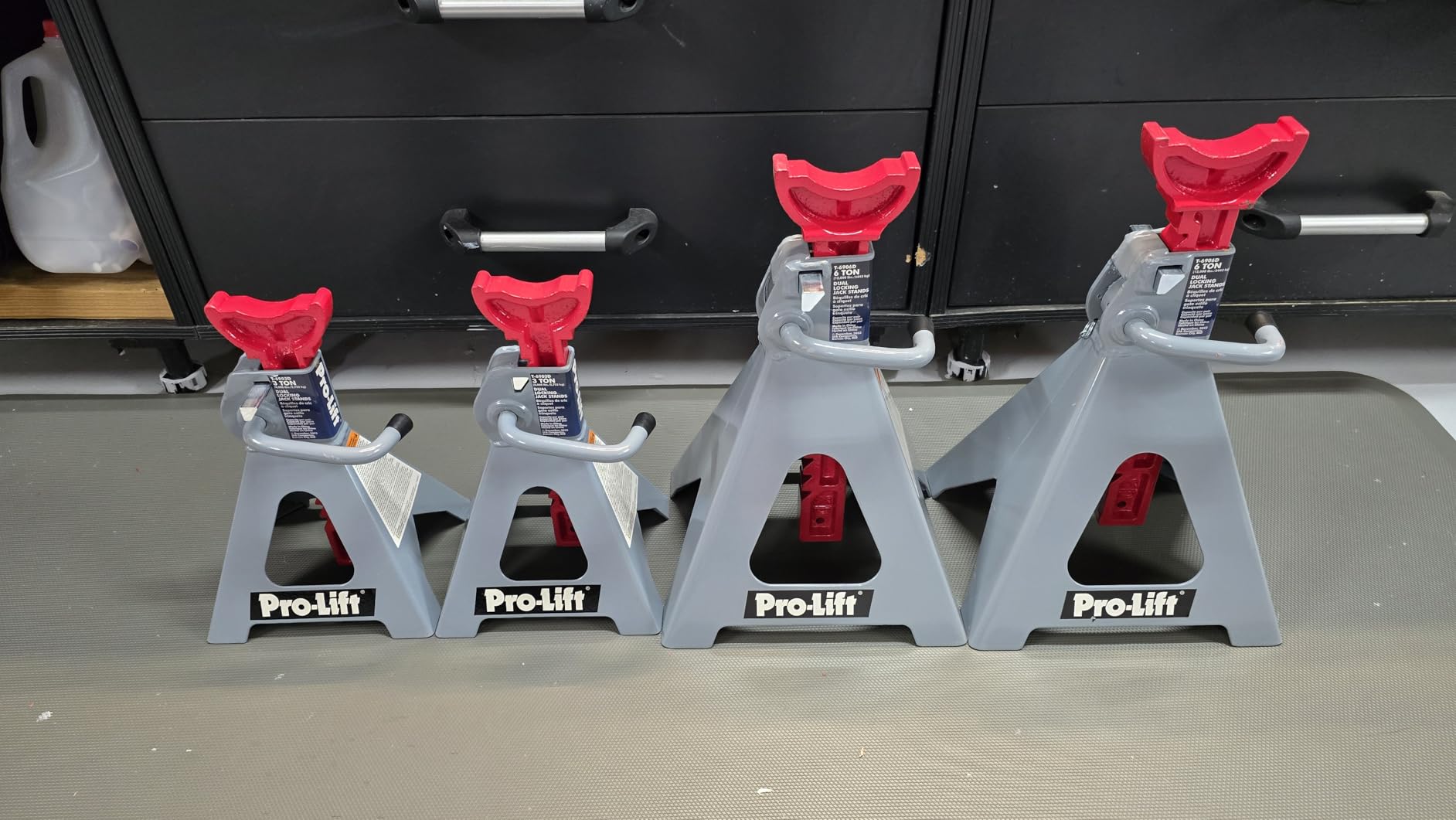 Pro-LifT PL3300 Heavy Duty Jack Stands For Car - 3 Ton in Pair with Double Pins - Handle Lock and Mobility Pin for Extra Safety - Great for Home Auto Repair Shop, Orange customer photo 1
