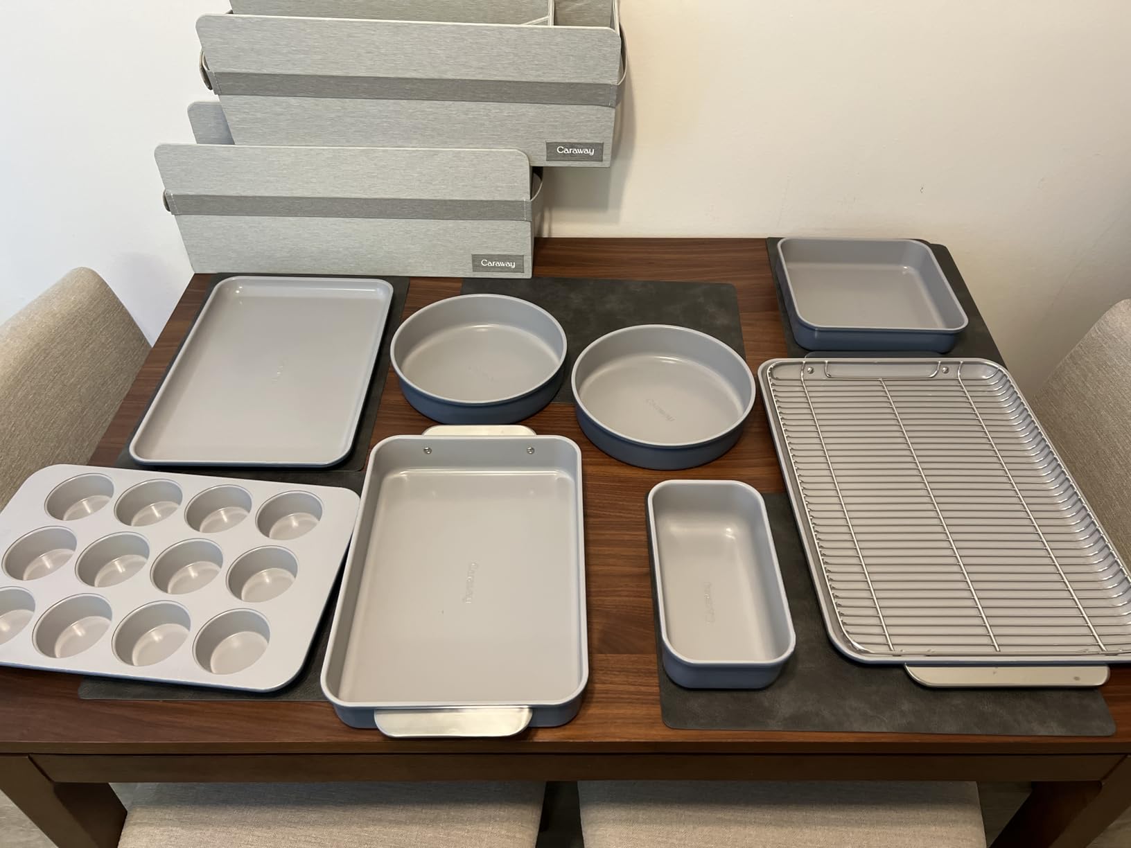 Caraway Nonstick Ceramic Bakeware Set (11 Pieces) - Baking Sheets, Assorted Baking Pans, Cooling Rack, & Storage - Aluminized Steel Body - Non Toxic, PTFE & PFOA Free - Cream customer photo 2