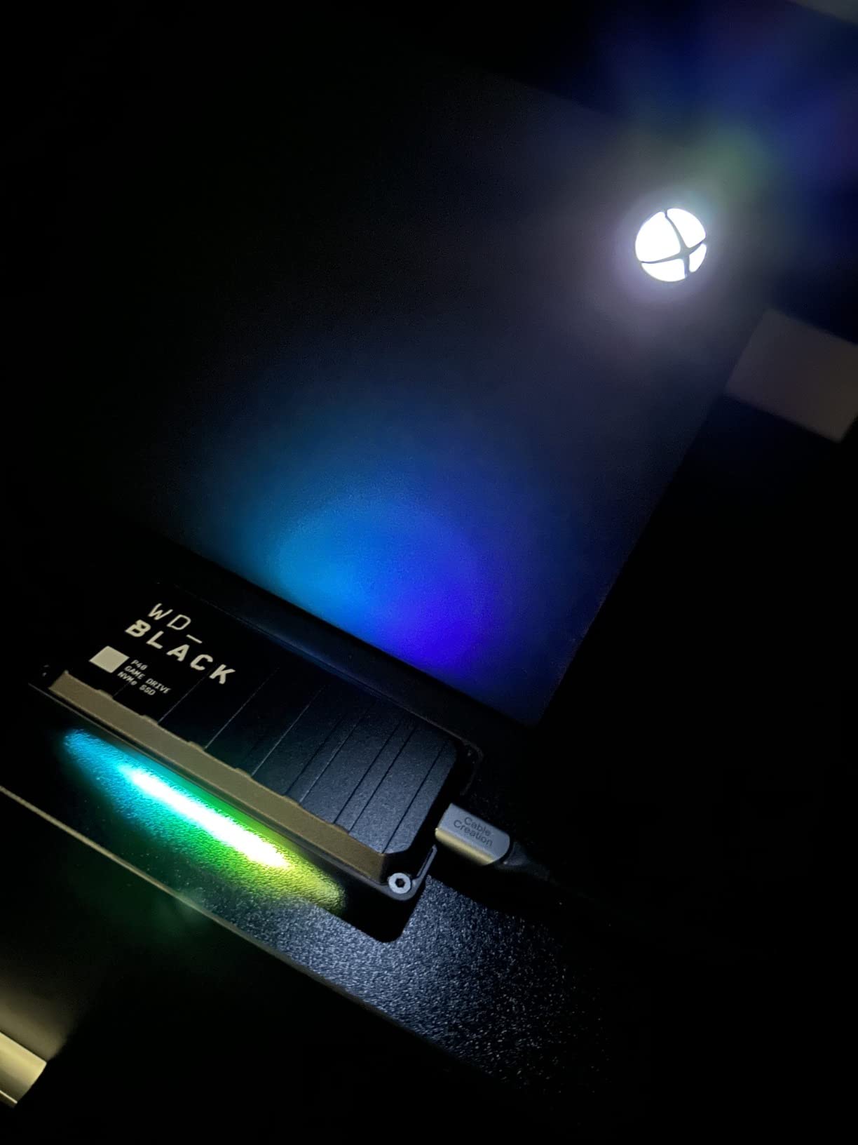 Western Digital 1TB P40 Game Drive SSD - Up to 2,000MB/s, RGB Lighting, Portable External Solid State Drive, Compatible with Playstation, Xbox, PC, & Mac - WDBAWY0010BBK-WESN customer photo 1