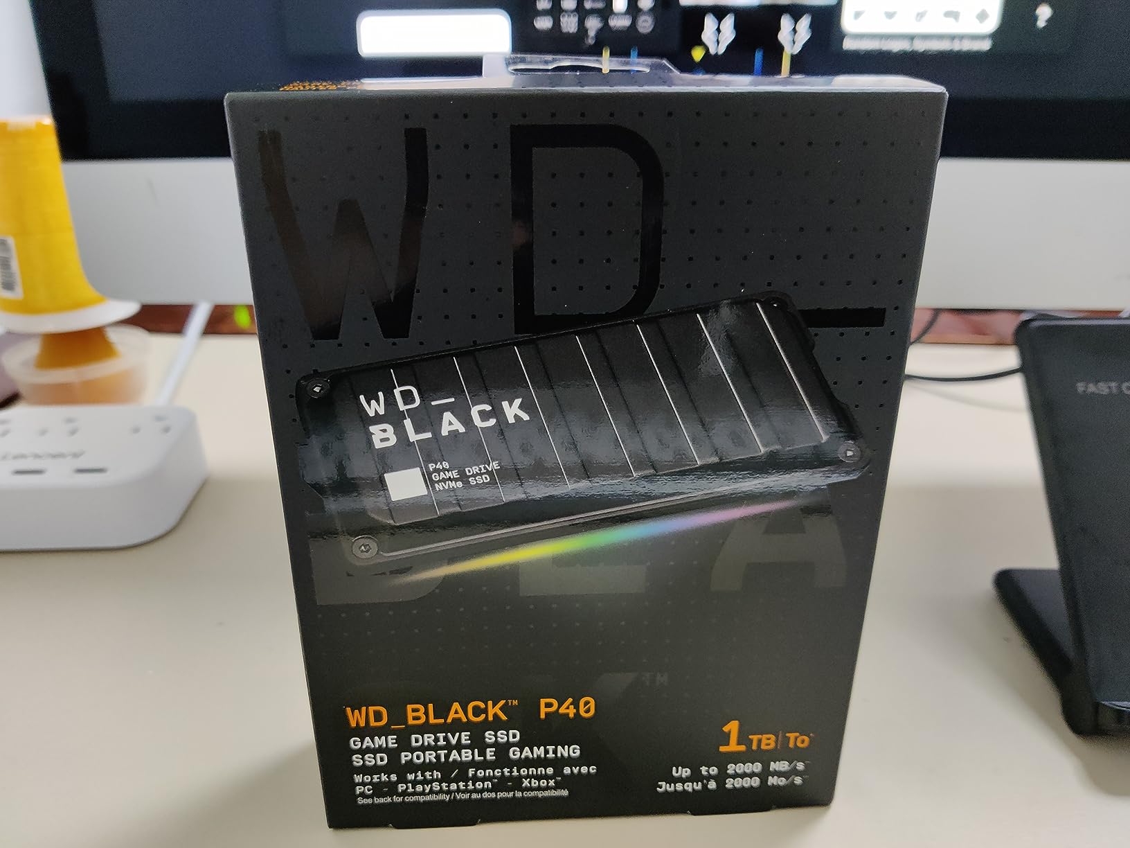 Western Digital 1TB P40 Game Drive SSD - Up to 2,000MB/s, RGB Lighting, Portable External Solid State Drive, Compatible with Playstation, Xbox, PC, & Mac - WDBAWY0010BBK-WESN customer photo 2