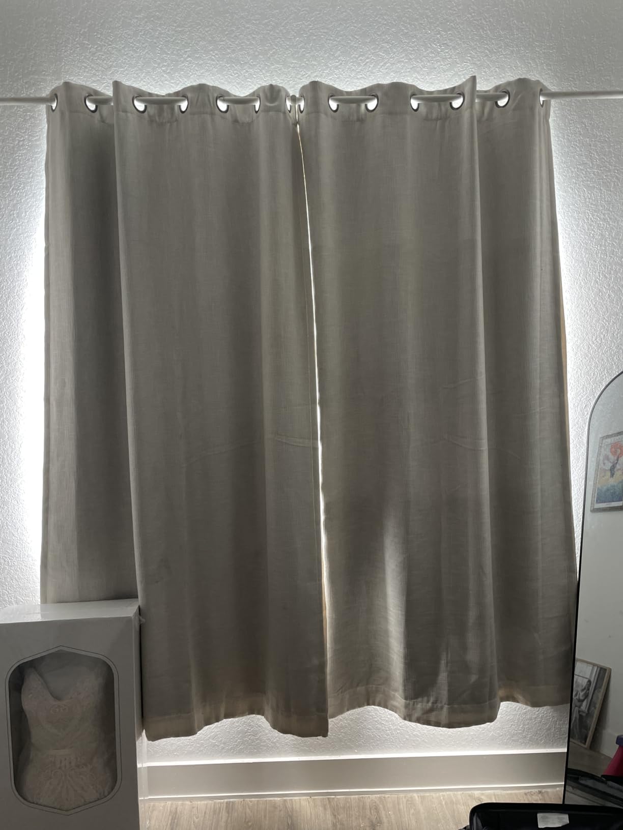 Boolegon Cordless Blackout Roller Shades for Windows, Black, Custom Size | Free-Stop Linen Shades with Valance, Thermal Insulated Fabric, UV Protection Roller Blinds for Home, Office customer photo 1