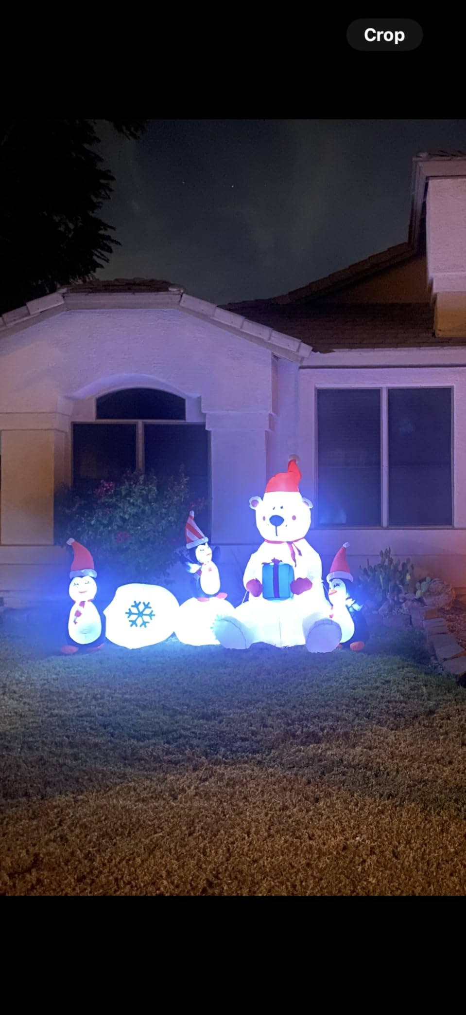 8ft Outdoor Candy Cane Stacking Sign Inflatables with LED Lights - Blow Up Yard, Garden, Lawn Decorations for Christmas Parties customer photo 1