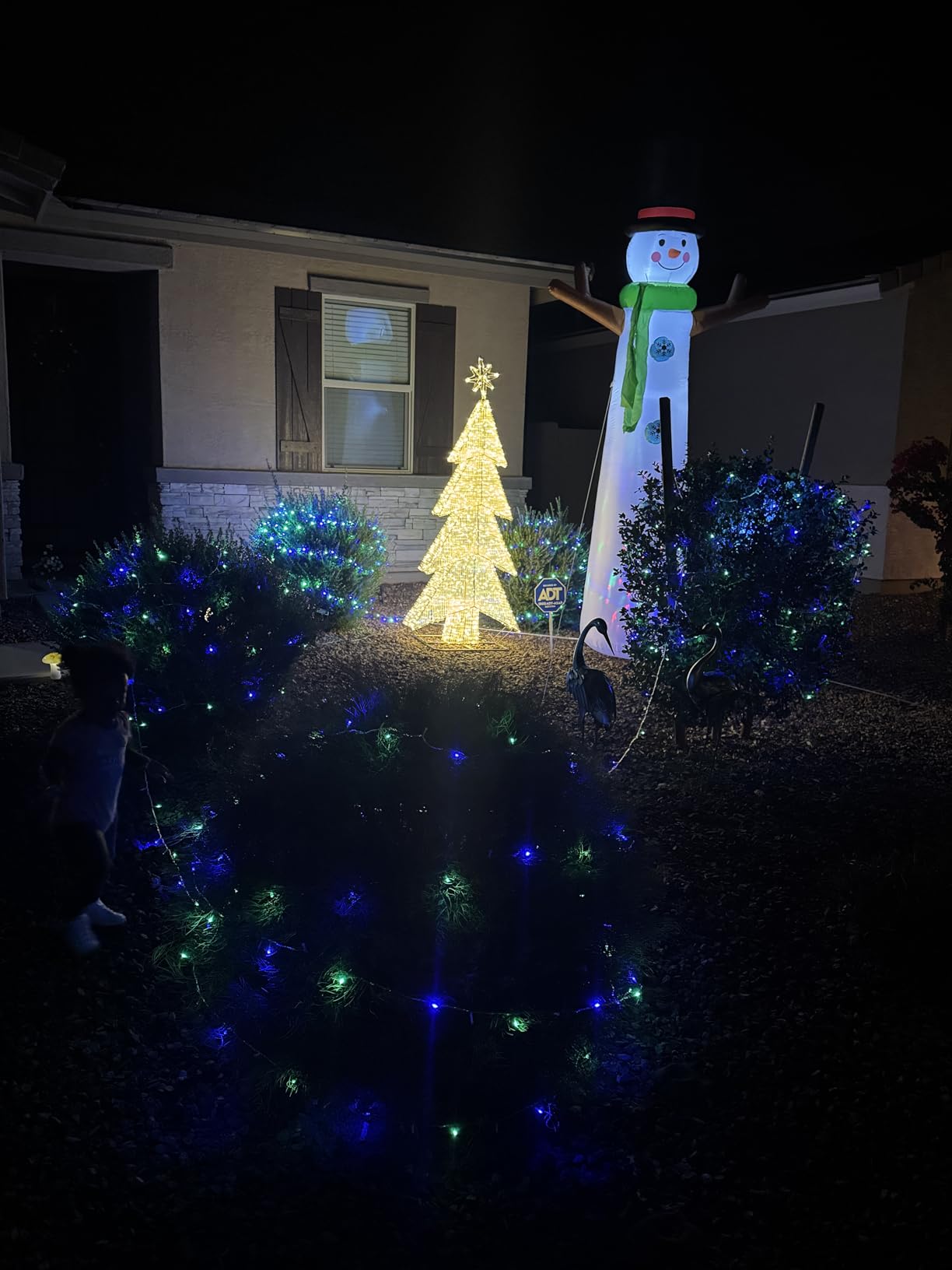 8ft Outdoor Candy Cane Stacking Sign Inflatables with LED Lights - Blow Up Yard, Garden, Lawn Decorations for Christmas Parties customer photo 2