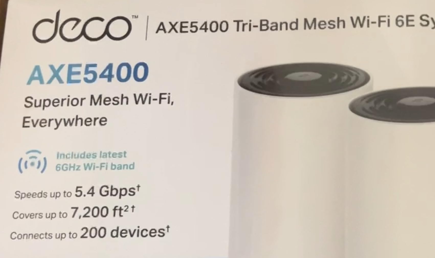 TP-Link Deco XE75 AXE5400 Tri-Band WiFi 6E System - Wi-Fi up to 7200 Sq.Ft, Engadget Rated Best for Most People, Replaces WiFi Router and Extender, AI-Driven New 6GHz Band, 3-Pack customer photo 4