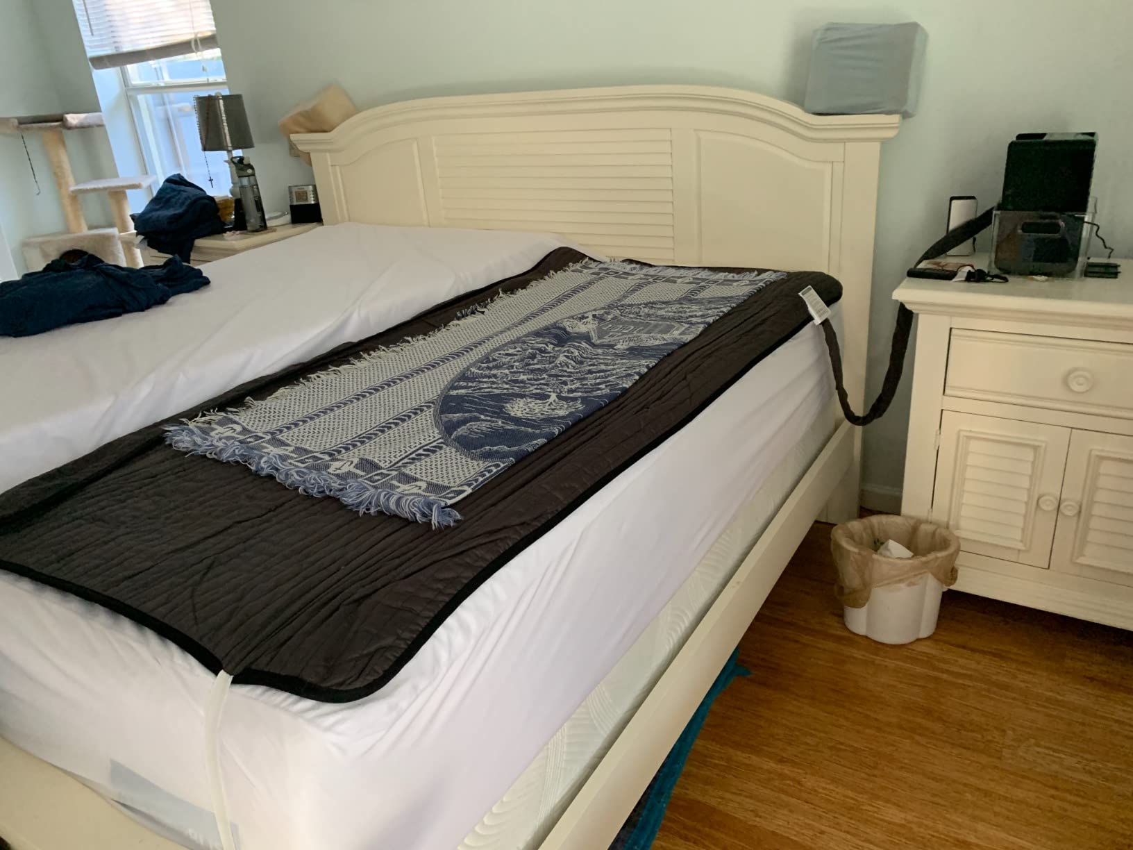 B10 Bed Cooling System Twin - Cooling Mattress Pad for Hot Sleepers | Beat night sweats without breaking the bank - 100% cotton cooling mattress topper, cools 7-12°F, 4 speeds & remote. customer photo 2
