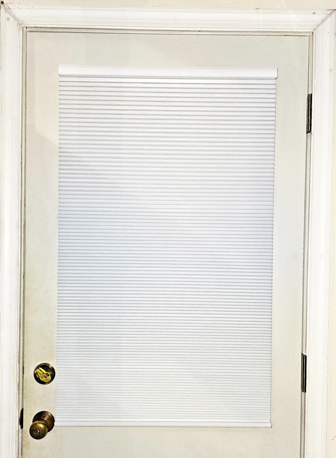 Blackout Cordless Cellular Shades for Windows, Honeycomb Blinds with Thermal Insulation, UV Protection, Child Safe, Privacy Light Control, Easy to Install, Custom Size, White customer photo 1