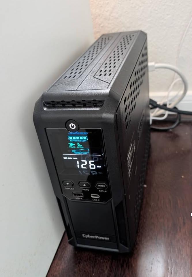 CyberPower CP1500AVRLCD3 Intelligent LCD UPS Battery Backup | 1500VA/900W, 12 Outlets, 2 USB Ports, AVR, Mini Tower, UL Certified customer photo 1