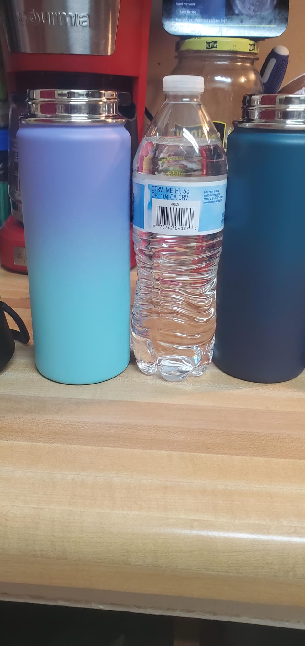 Volhoply 18oz Insulated Water Bottle Bulk 4 Pack, Kids Stainless Steel Water Bottles with Straw, Double Wall Vacuum Reusable Metal Bottle, Wide Mouth Sports Flask For Cold Drink (Assorted, 4 Set) customer photo 1