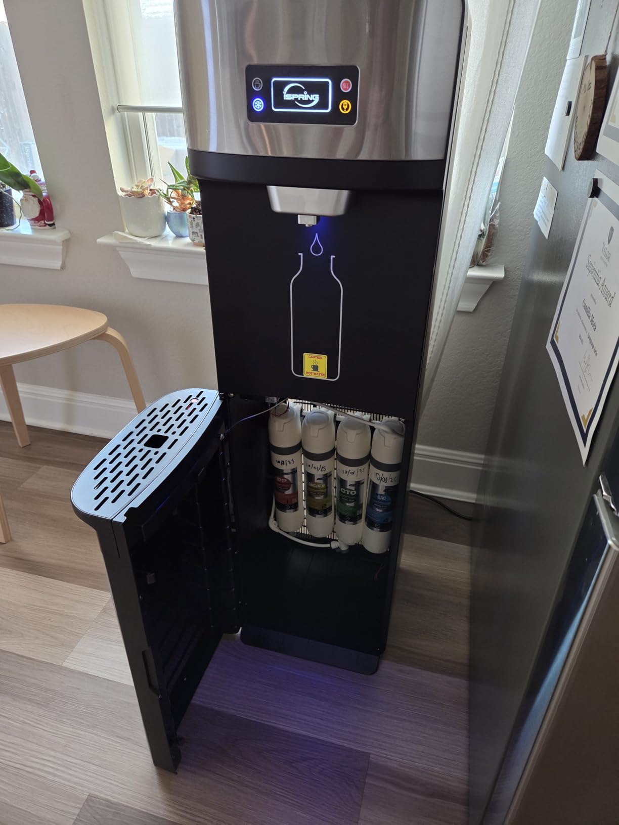 iSpring Bottleless Water Dispenser with Built-in 4-Stage Filtration, Hot/Cold/Room Temp, Self Cleaning, Stainless Steel, Model: DS4S customer photo 2