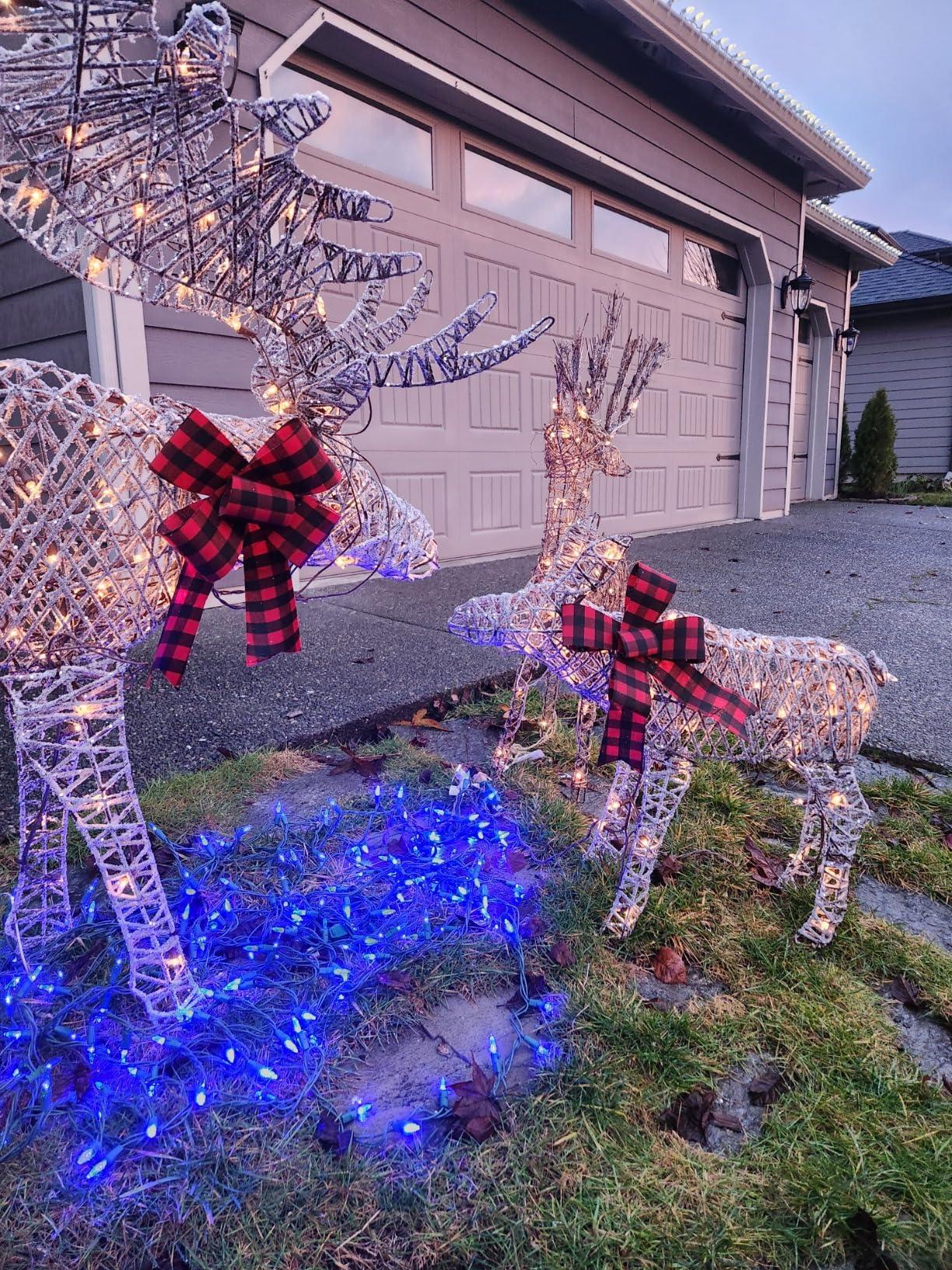 Best Choice Products 2-Piece Moose Family, Lighted Outdoor All-Weather Christmas Yard Decoration Light-Up Decor Set w/ 170 LED Lights, Ground Stakes, Zip Ties - Rattan customer photo 2