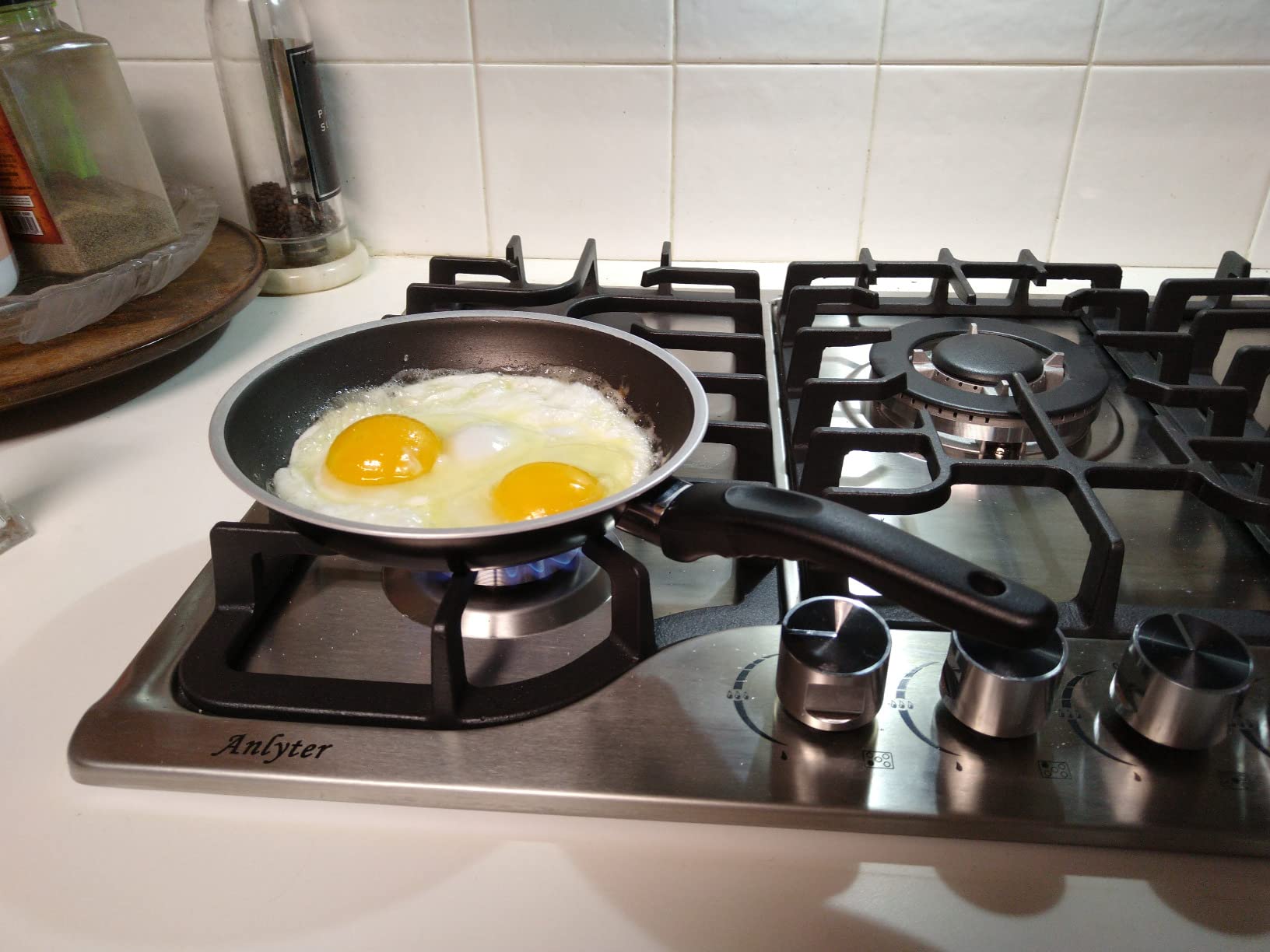 30 Inch Gas Cooktop, 5 Burners Built-in Stovetop, Stainless Steel LPG/NG Convertible Stove, Dual Fuel Sealed Hob - Black customer photo 2