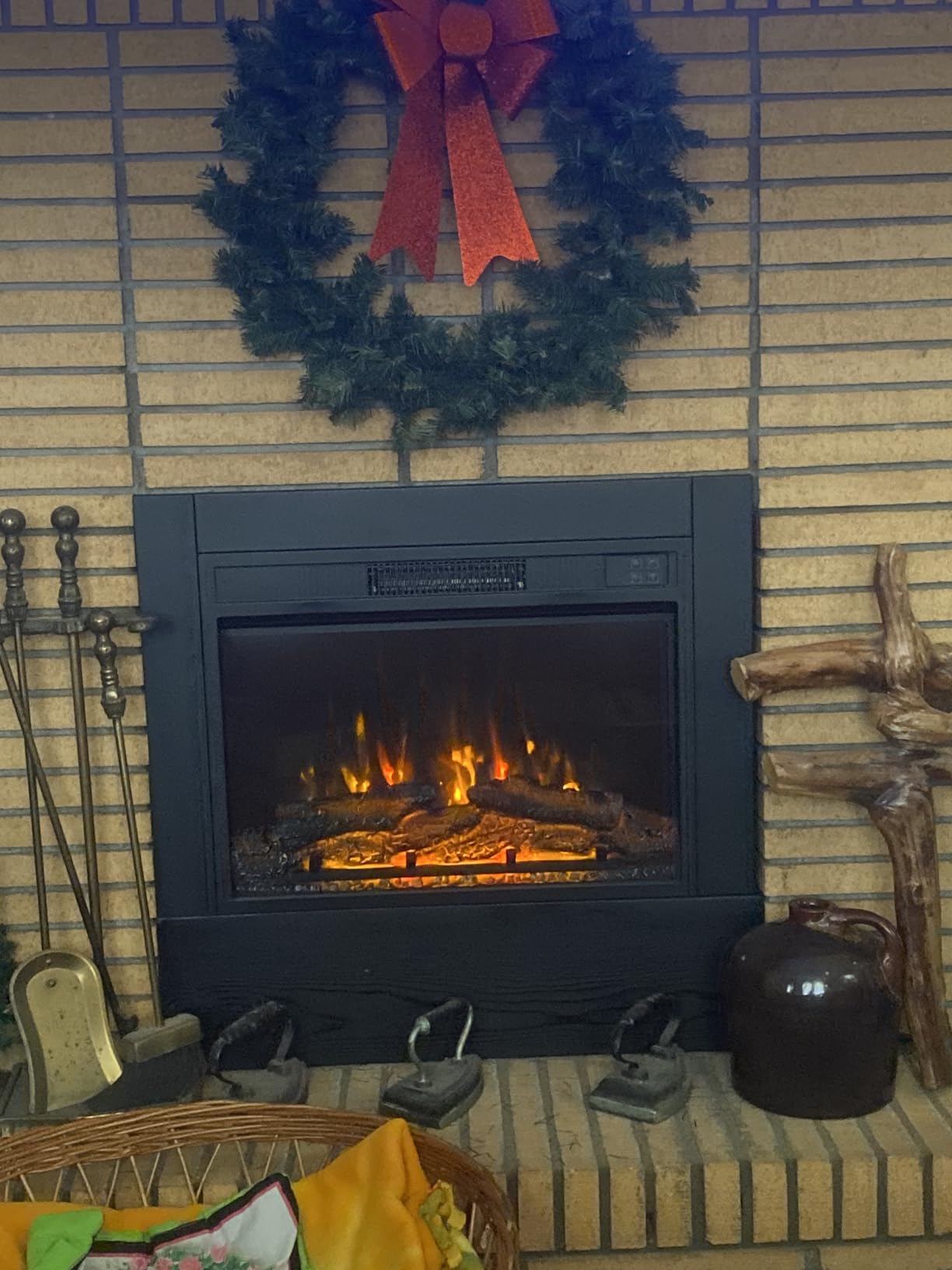 Efiretric® Adam Electric Fireplace Insert with Front Trim Kit, 23