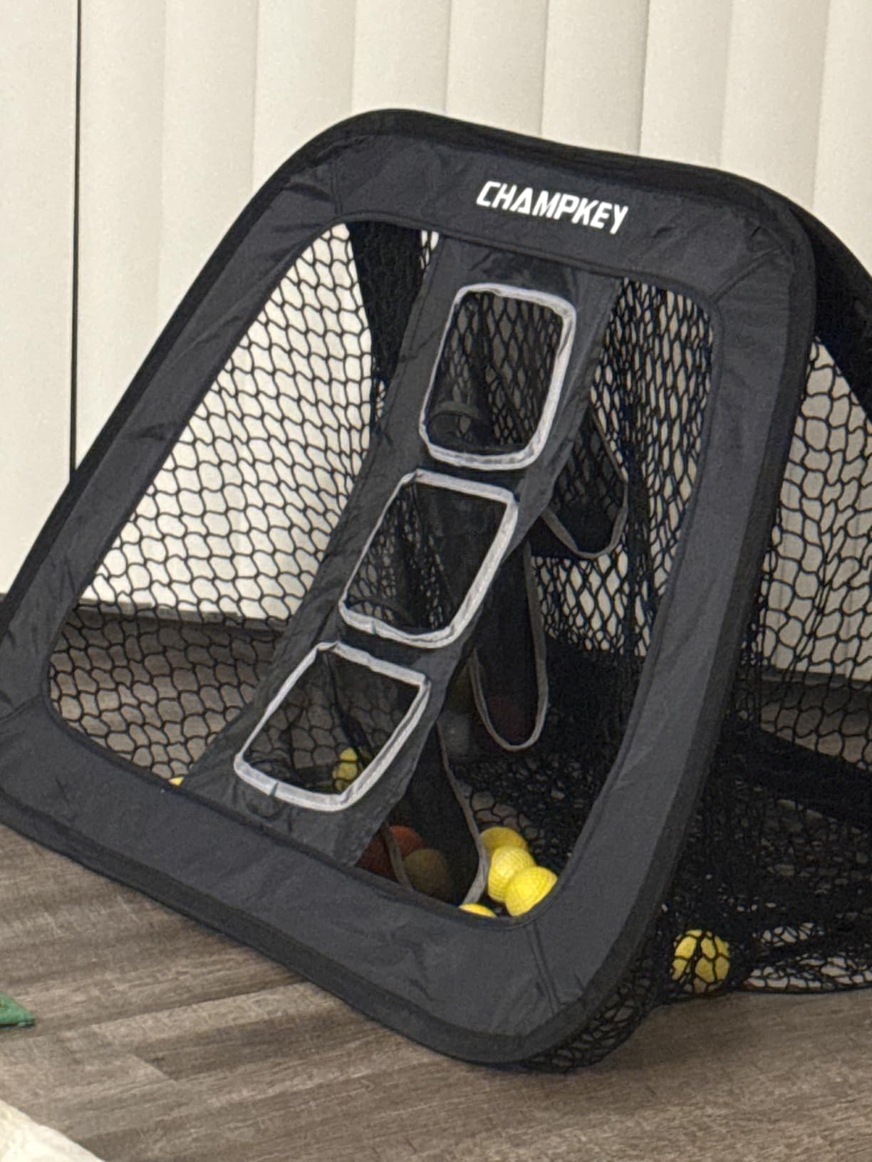 CHAMPKEY Double-Sided Golf Chipping Net with Mat and 12 Foam Balls - Professional Golf Practice Net customer photo 1