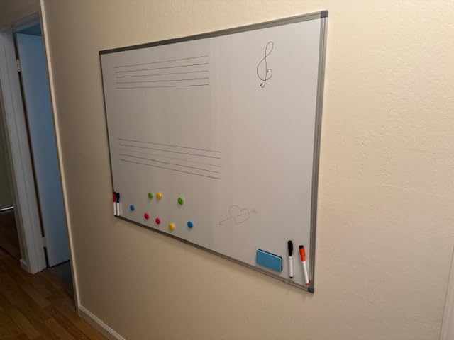 Double-Sided White Board Dry Erase Magnetic Whiteboard Wall 24x18 Silver | Smooth Write & Clean, Durable 11-Layer, Aluminum Frame, Easy Wall Mount & Hanging, Full Kit for Home, Office, School customer photo 2