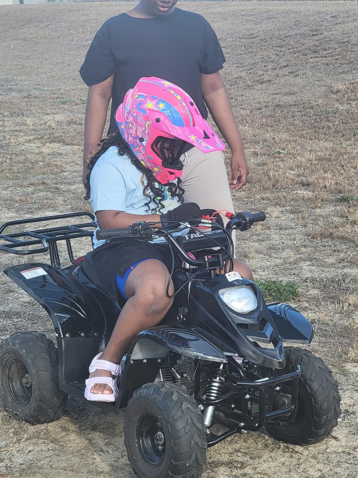 ILM Youth ATV Helmet Kids Dirt Bike Motocross BMX Off Road Motorbike Go Kart Casco DOT ECE Model Z705 (Matte Black, M) customer photo 2