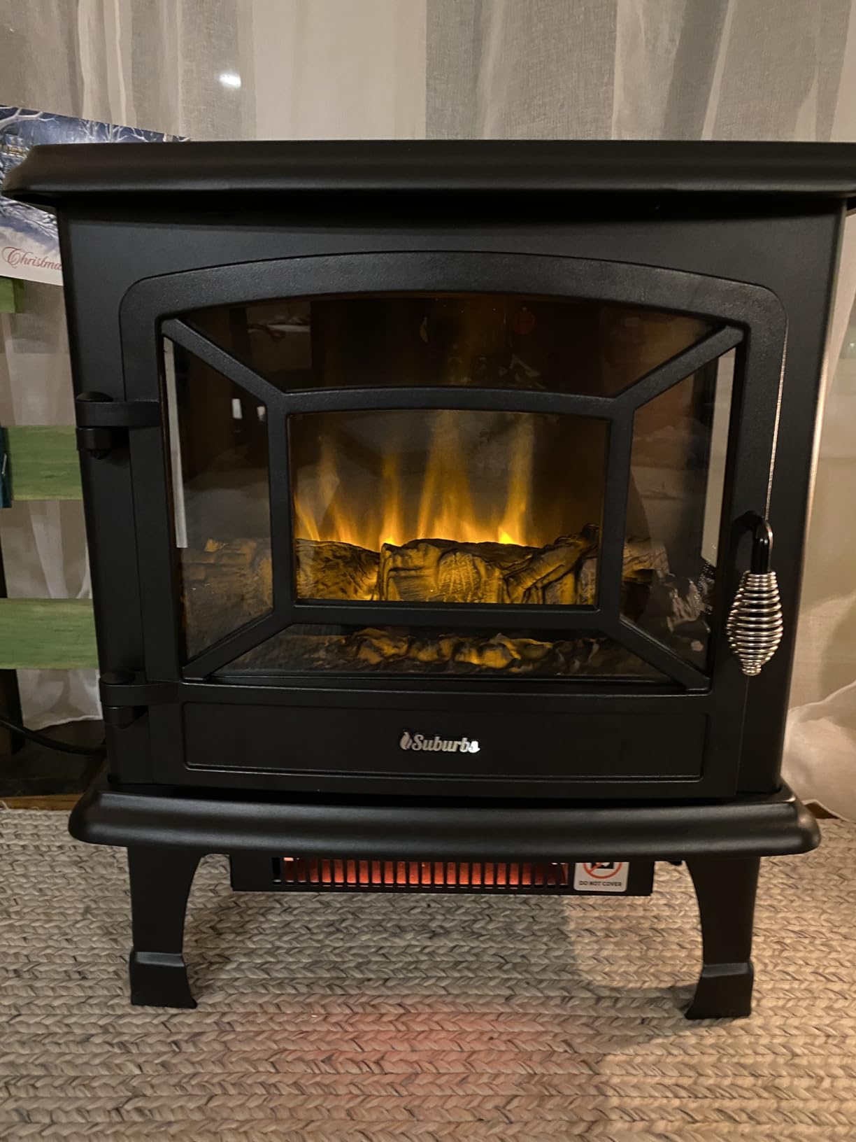 TURBRO Suburbs 20 in. Electric Fireplace Infrared Heater with Crackling Sound, Freestanding Fireplace Stove with Realistic Flame Effect, CSA Certified, Overheating Protection, Easy to Assemble, 1400W customer photo 2