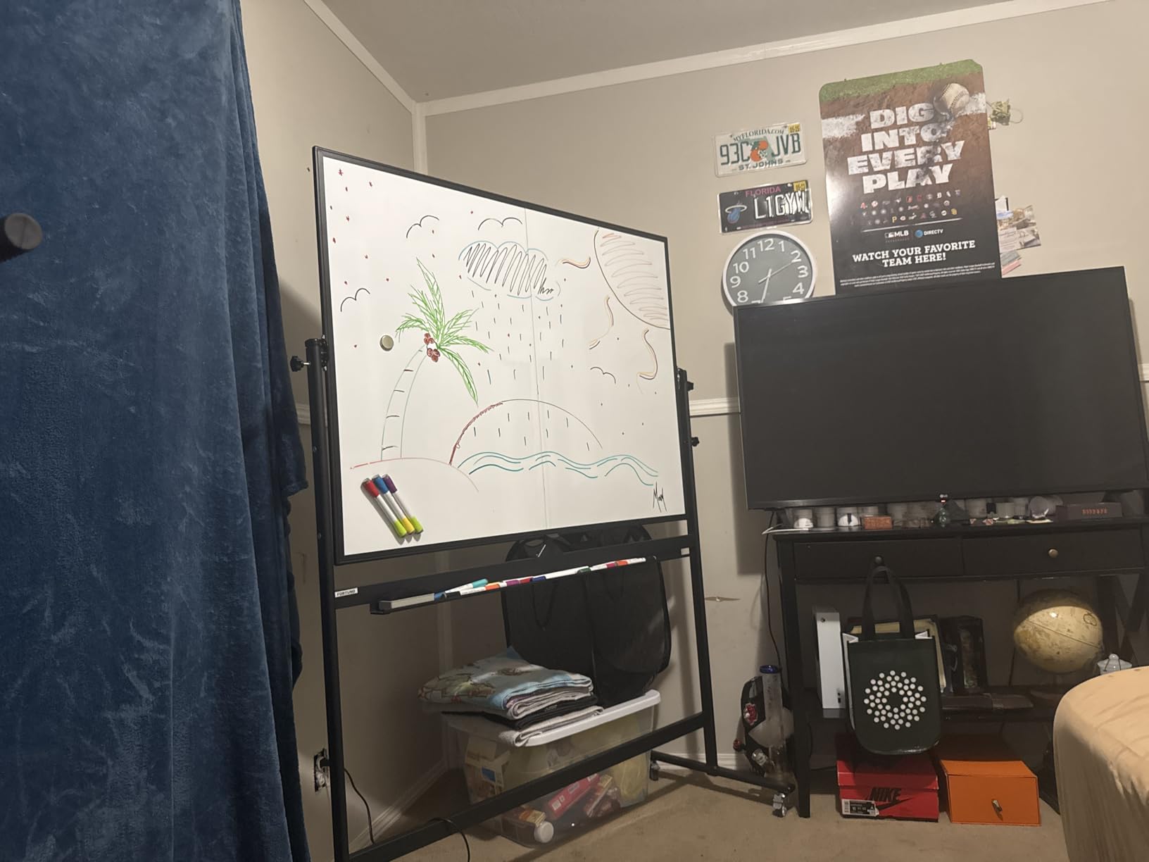96x48 Magnetic Mobile Whiteboard on Wheels, Large Double Sided Rolling Board | 8'x4' Reversible White Board with Stand customer photo 2